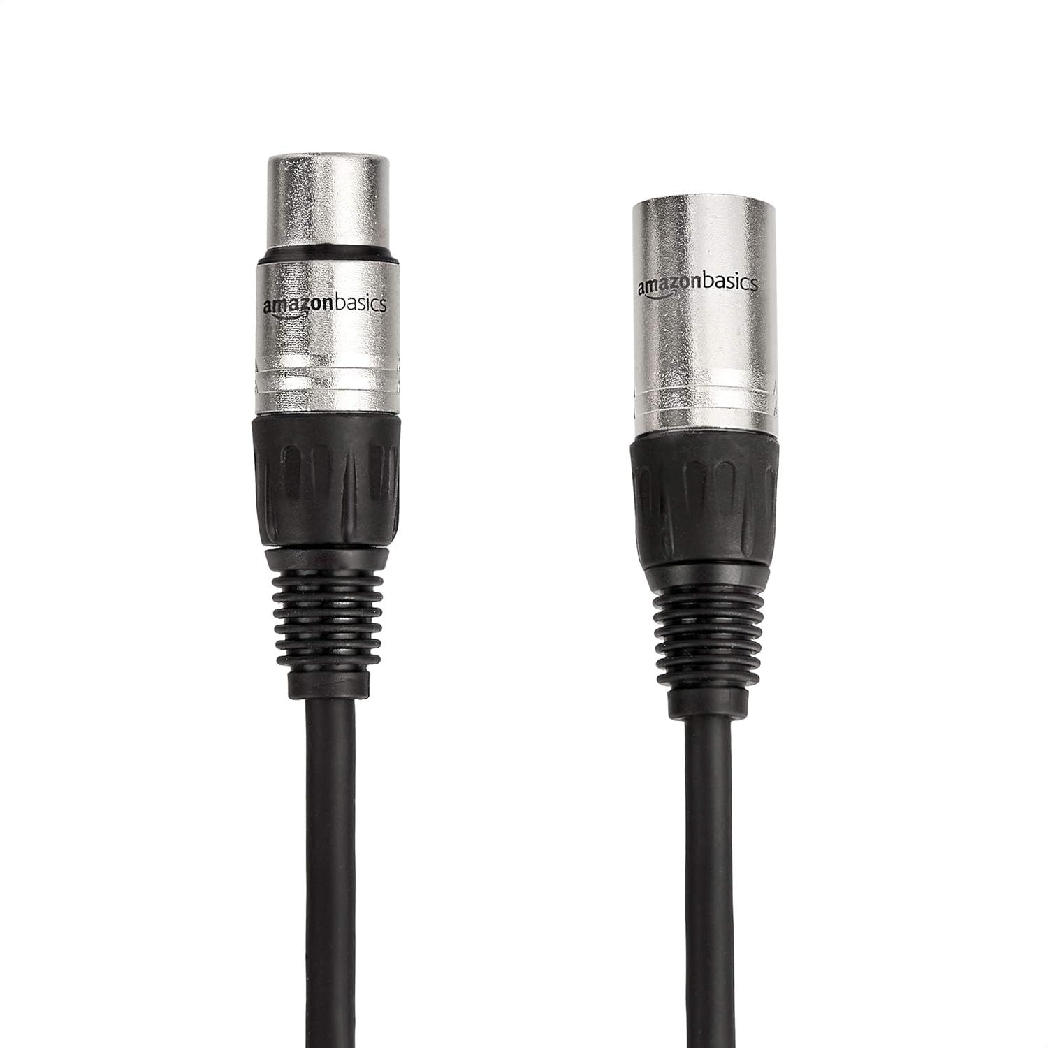 Shows the physical appearance and design of the AmazonBasics audio cable connectors in a clean, straightforward manner to help shoppers visualize what they will receive.