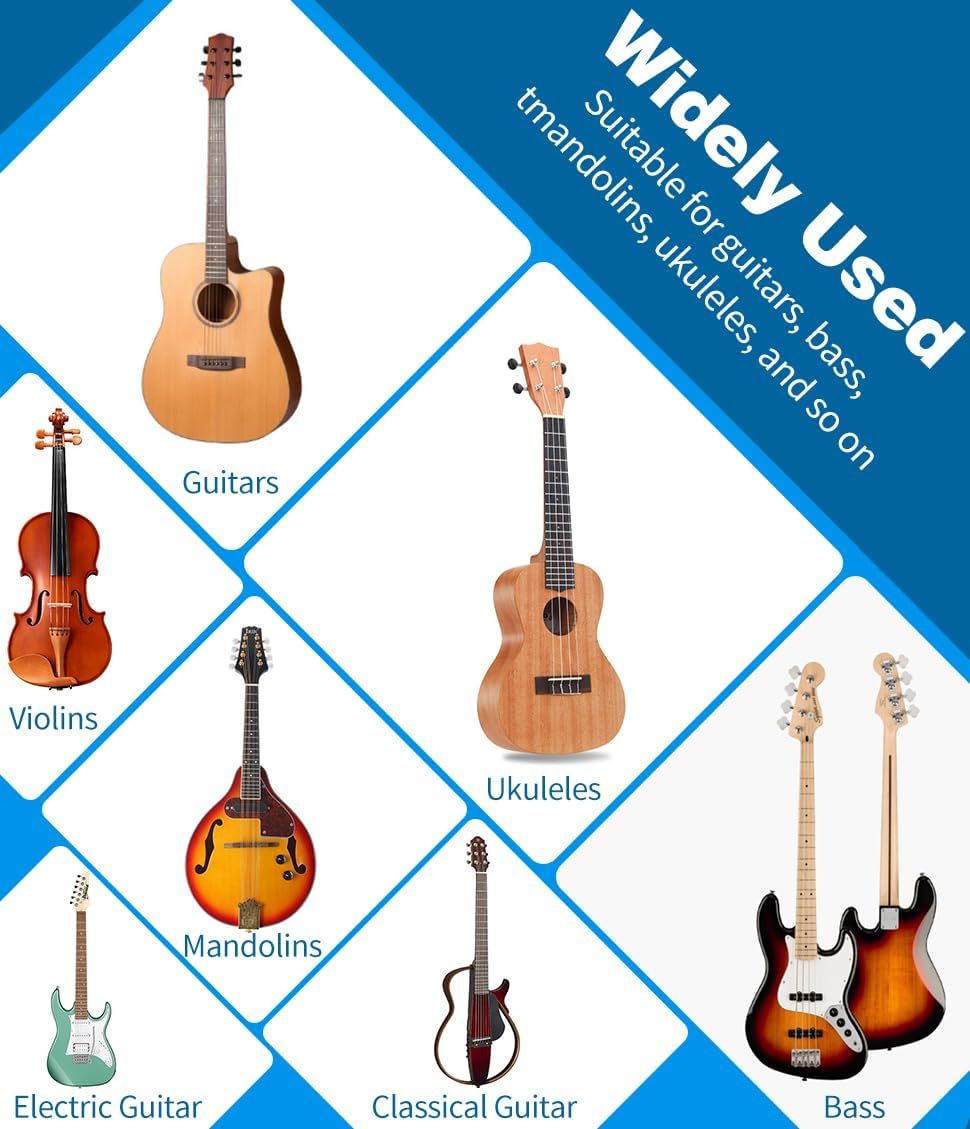 Demonstrates the wide variety of stringed instruments available, showing versatility and range of product offerings suitable for different musical needs and preferences.