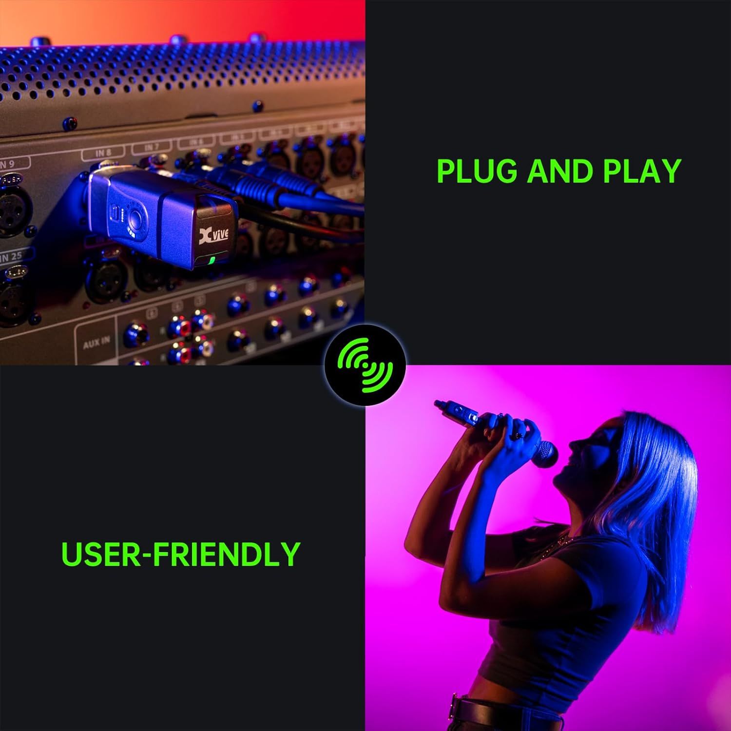 Communicates that the product is easy to set up and use, requiring no technical expertise, appealing to both professional and casual users.