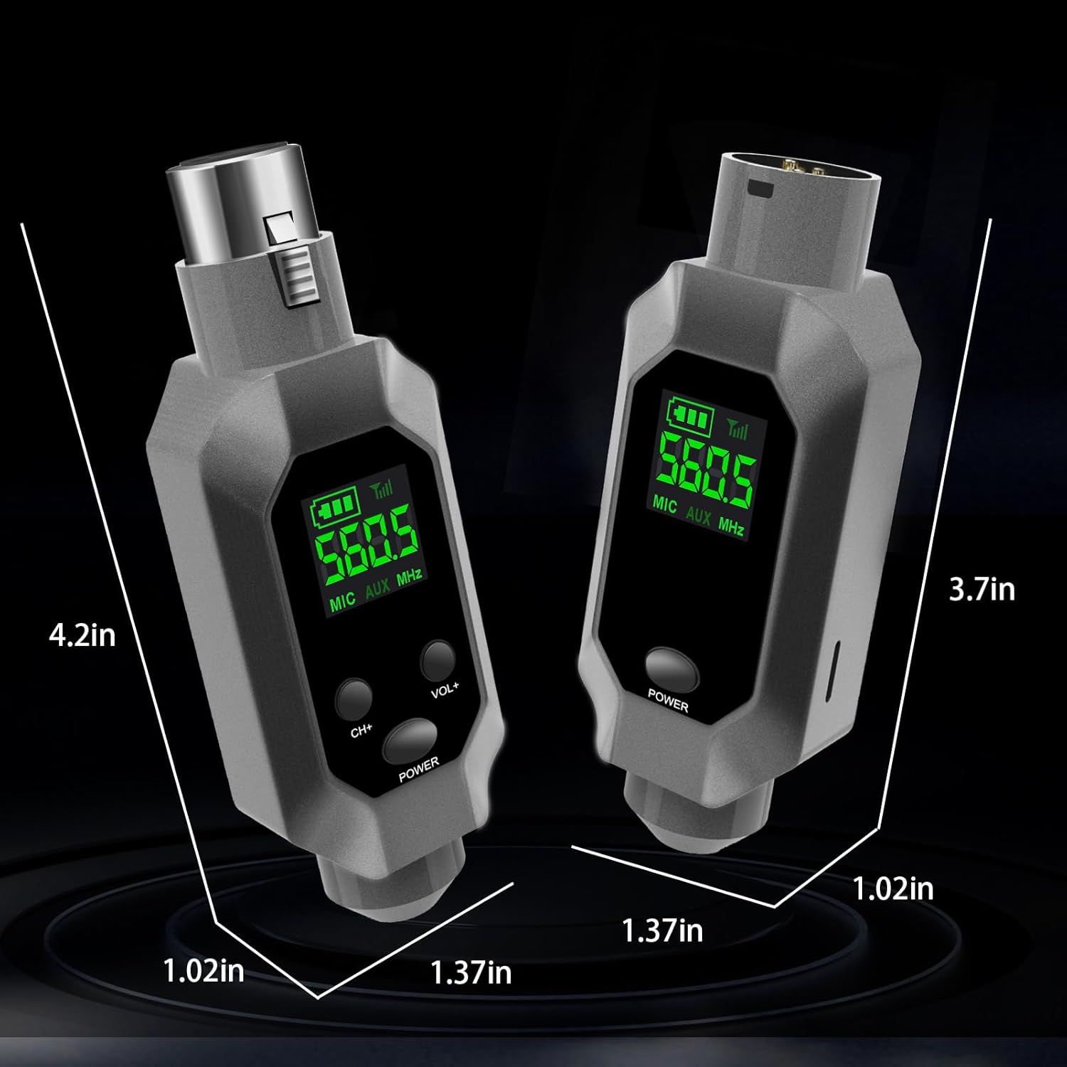 Provides exact measurements of the product from multiple angles to help shoppers understand its compact size and ensure it fits their needs.