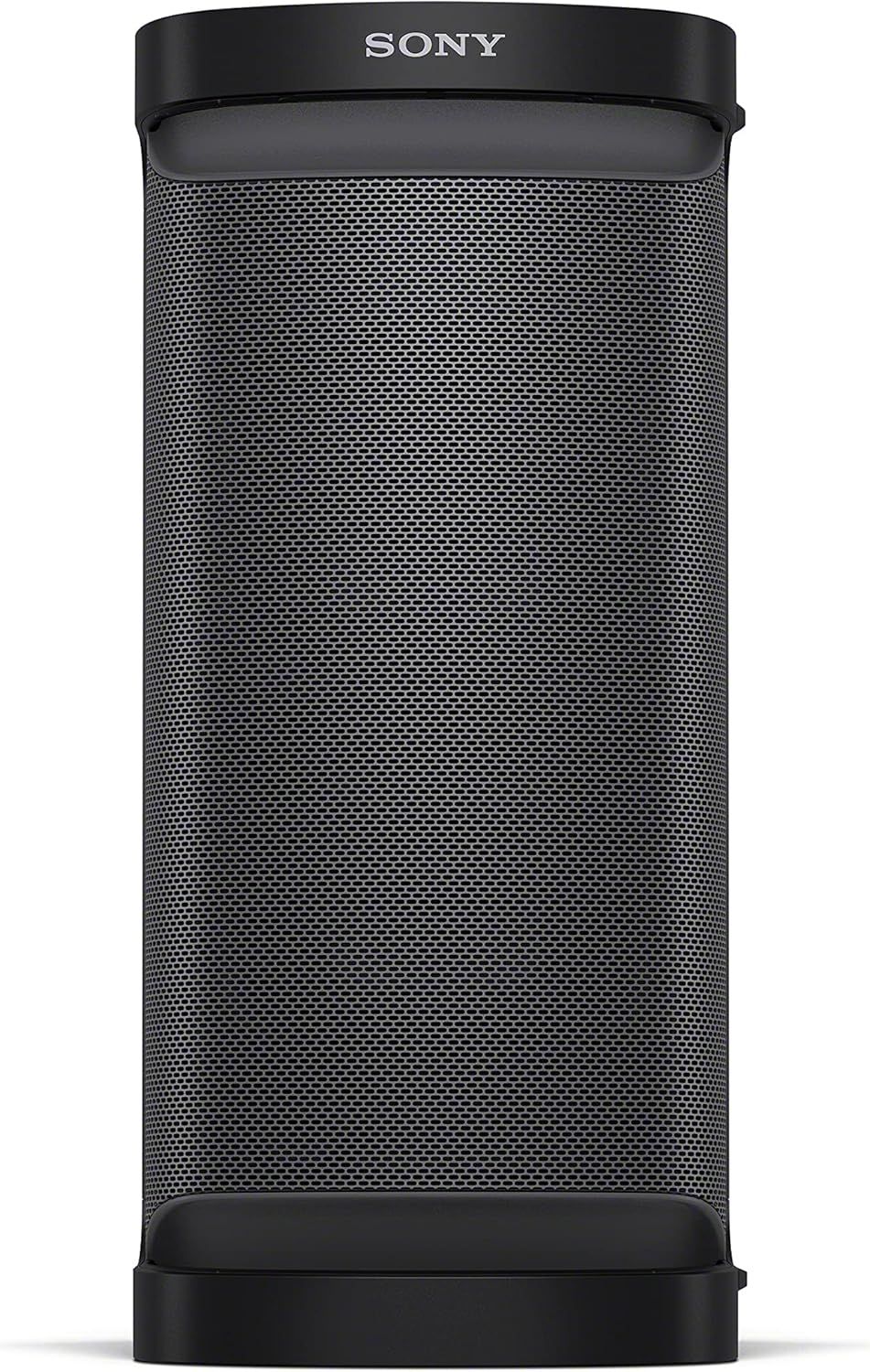Shows the Sony speaker in a clean, isolated view to help shoppers see the product design, mesh grille texture, and overall form factor without distractions.