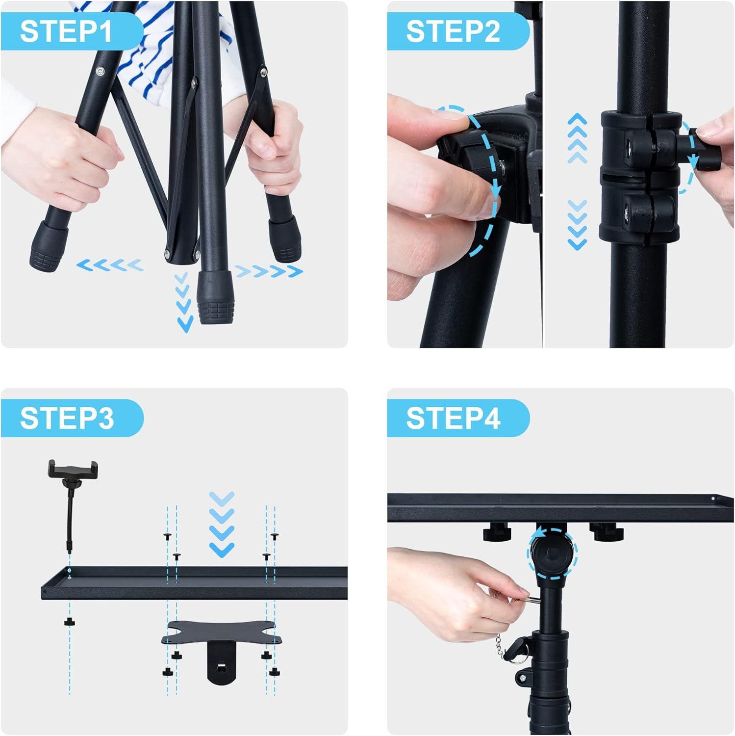 Provides step-by-step visual instructions showing how to assemble and set up the product, reducing confusion and helping customers understand the installation process.