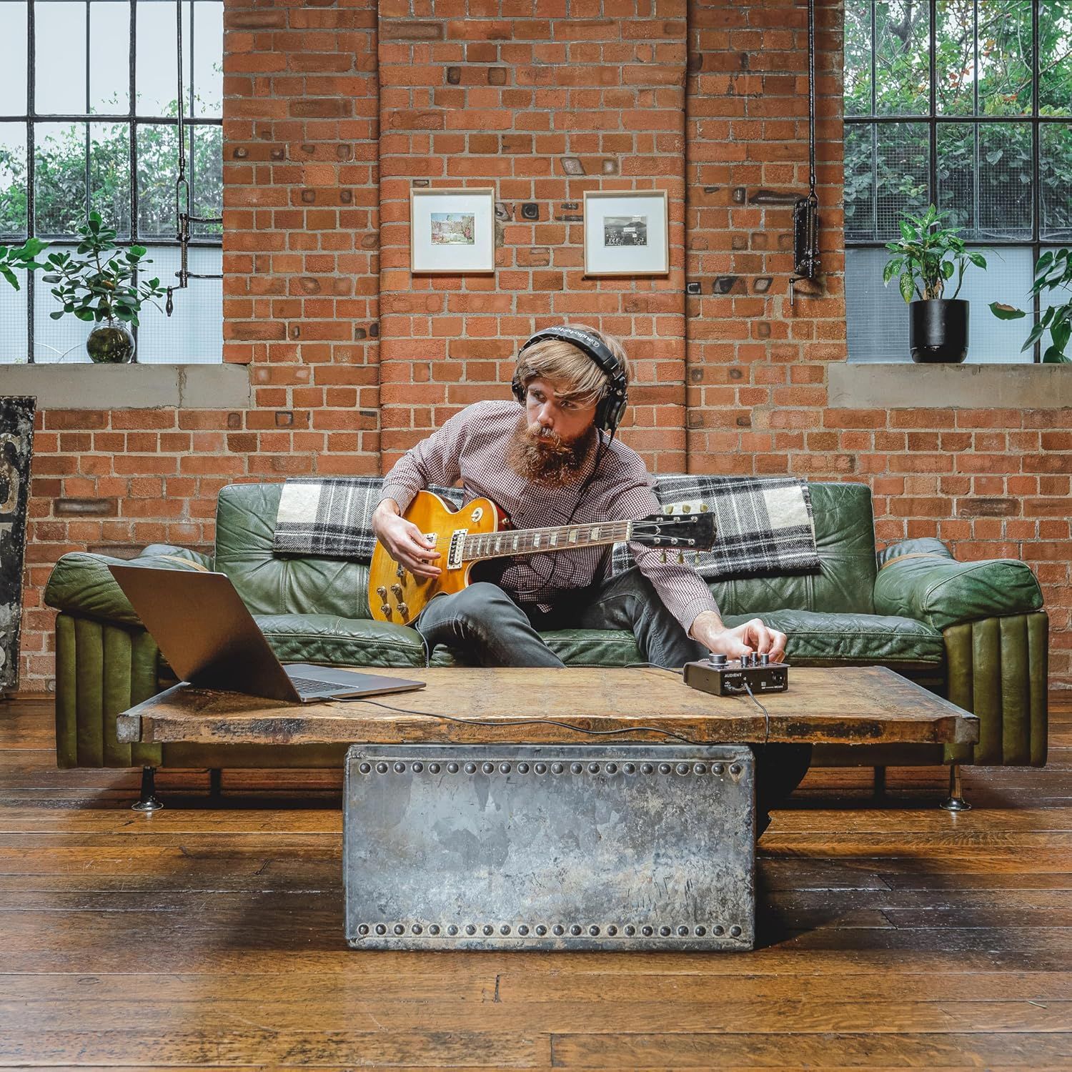 Shows the product being used in an authentic lifestyle setting to help shoppers visualize how it fits into their daily life and creative activities.