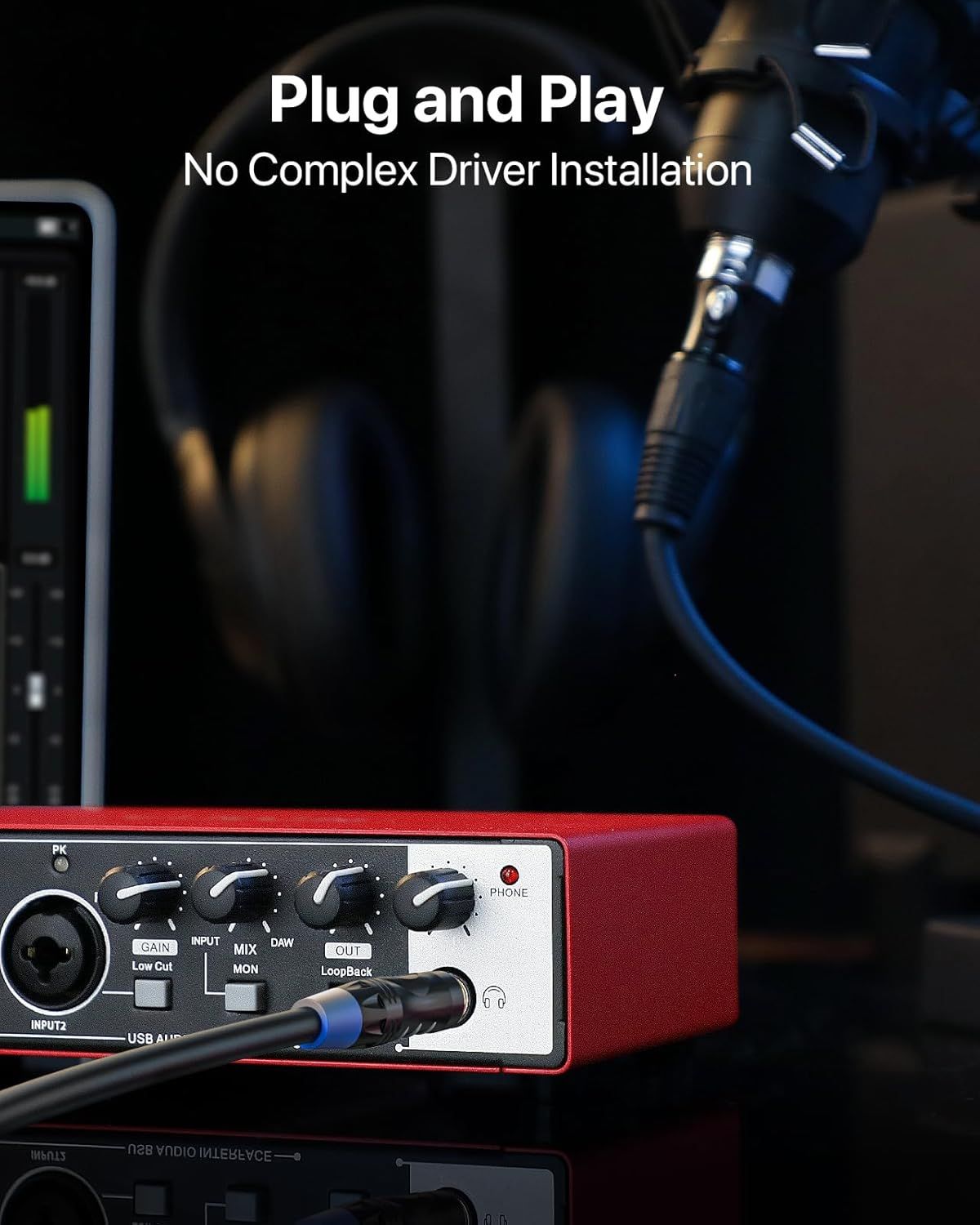 Communicates that the product requires no complex driver installation and is ready to use immediately, reducing setup friction for the customer.