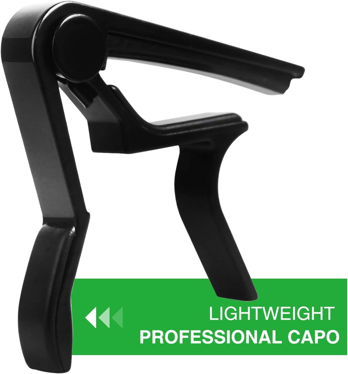 Communicates that this professional capo is lightweight, making it easy to handle and comfortable for musicians during extended use.