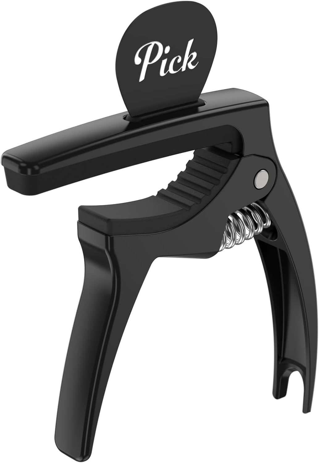 Shows the guitar capo product in a clean, isolated view to help shoppers understand what the product looks like and how it functions as a musical accessory.
