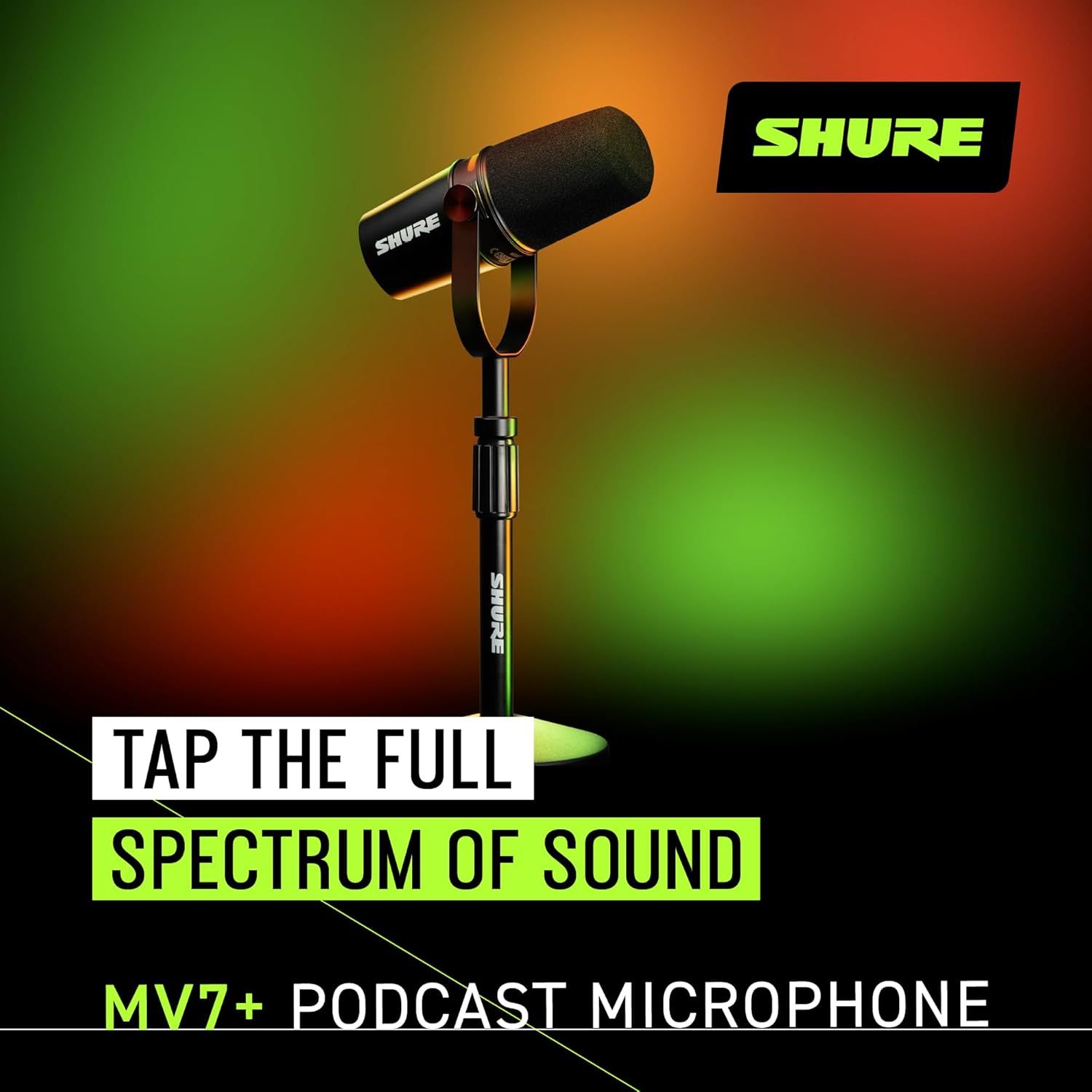 Communicates the microphone's superior audio capture capability by emphasizing its ability to tap the full spectrum of sound, appealing to podcasters and content creators seeking professional-grade…