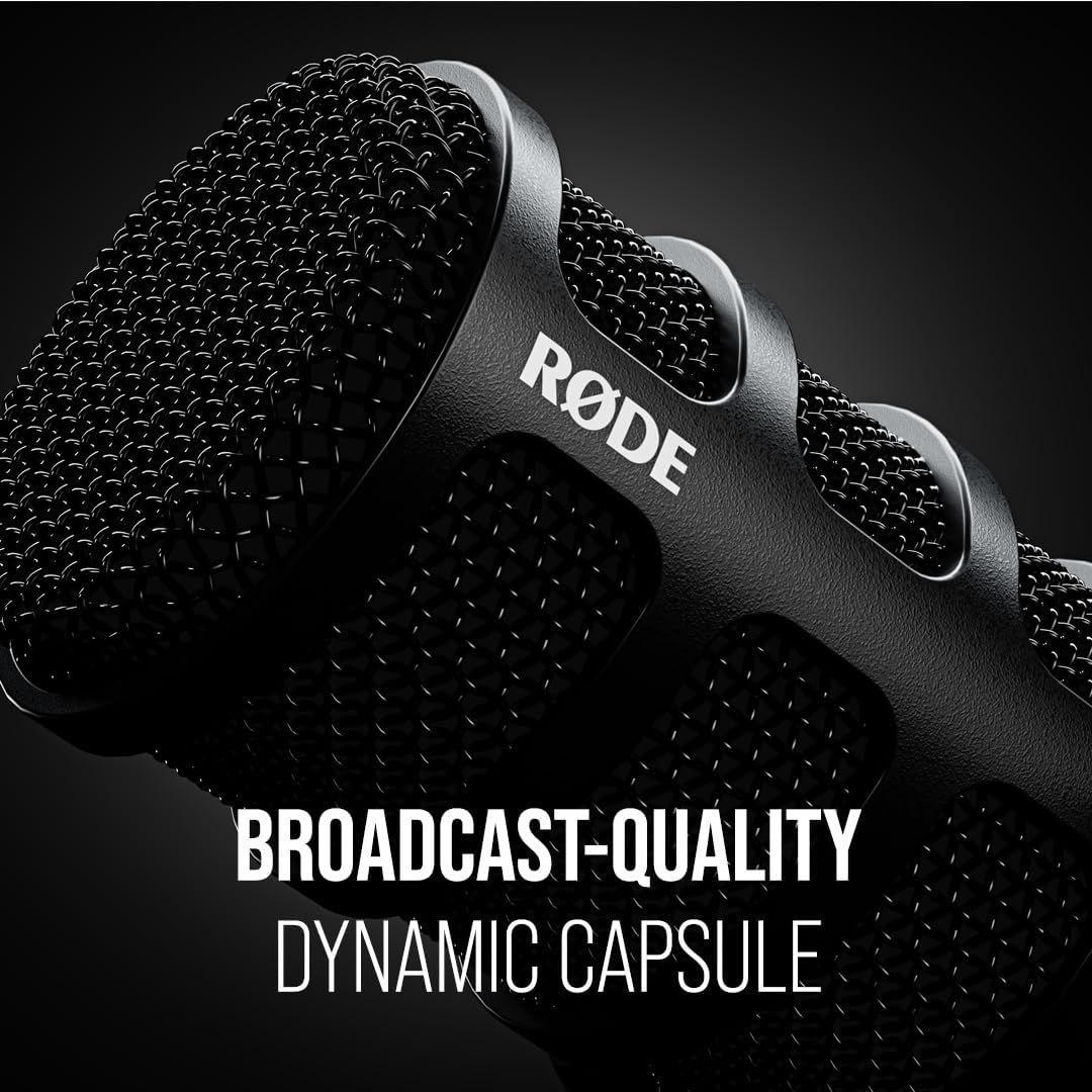 Highlights the microphone's professional-grade dynamic capsule technology to reassure shoppers of its superior audio quality for broadcasting and recording.