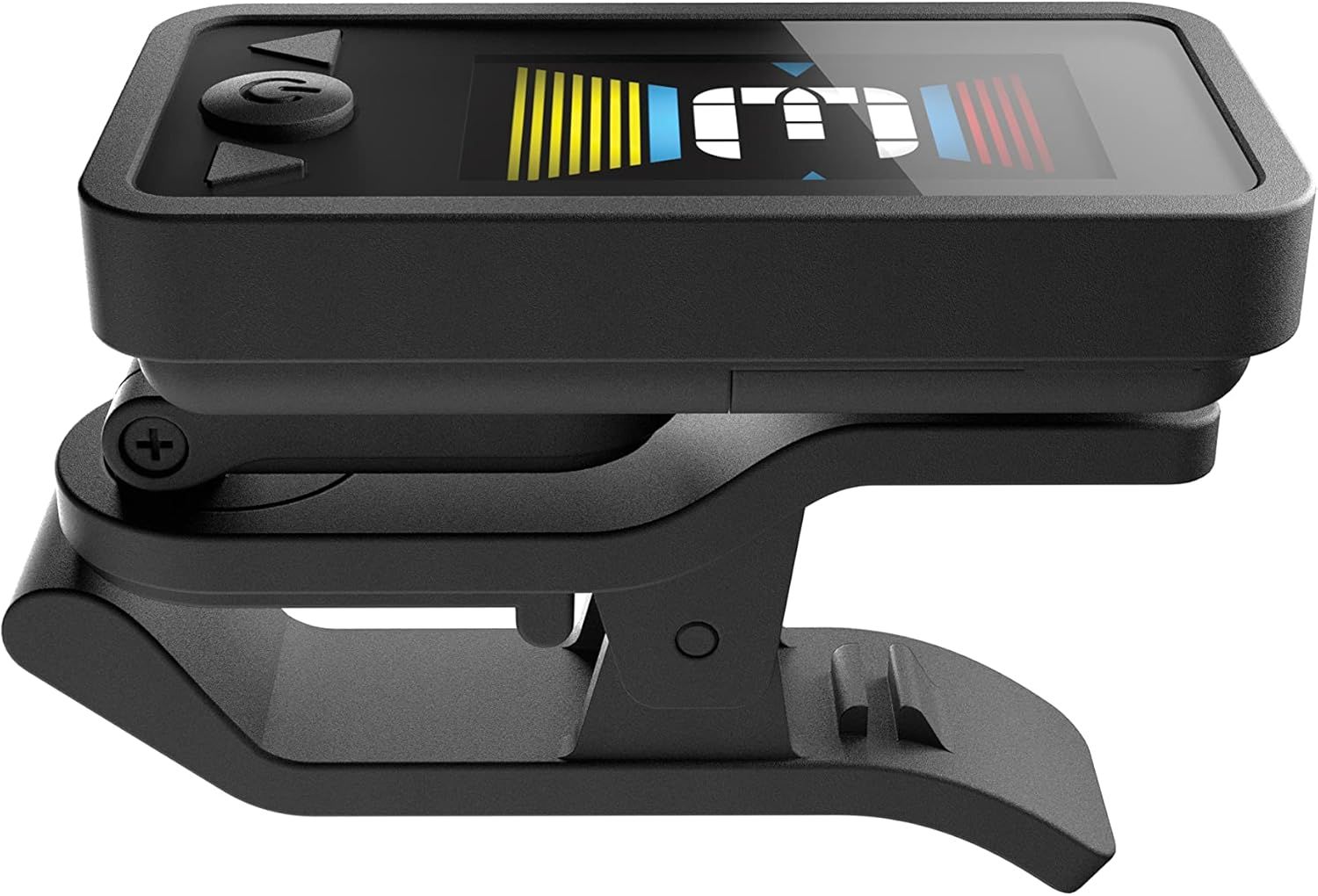 Shows the physical design and key structural components of the device, including the display interface, mounting clip, and control elements to help shoppers understand the product's form and…