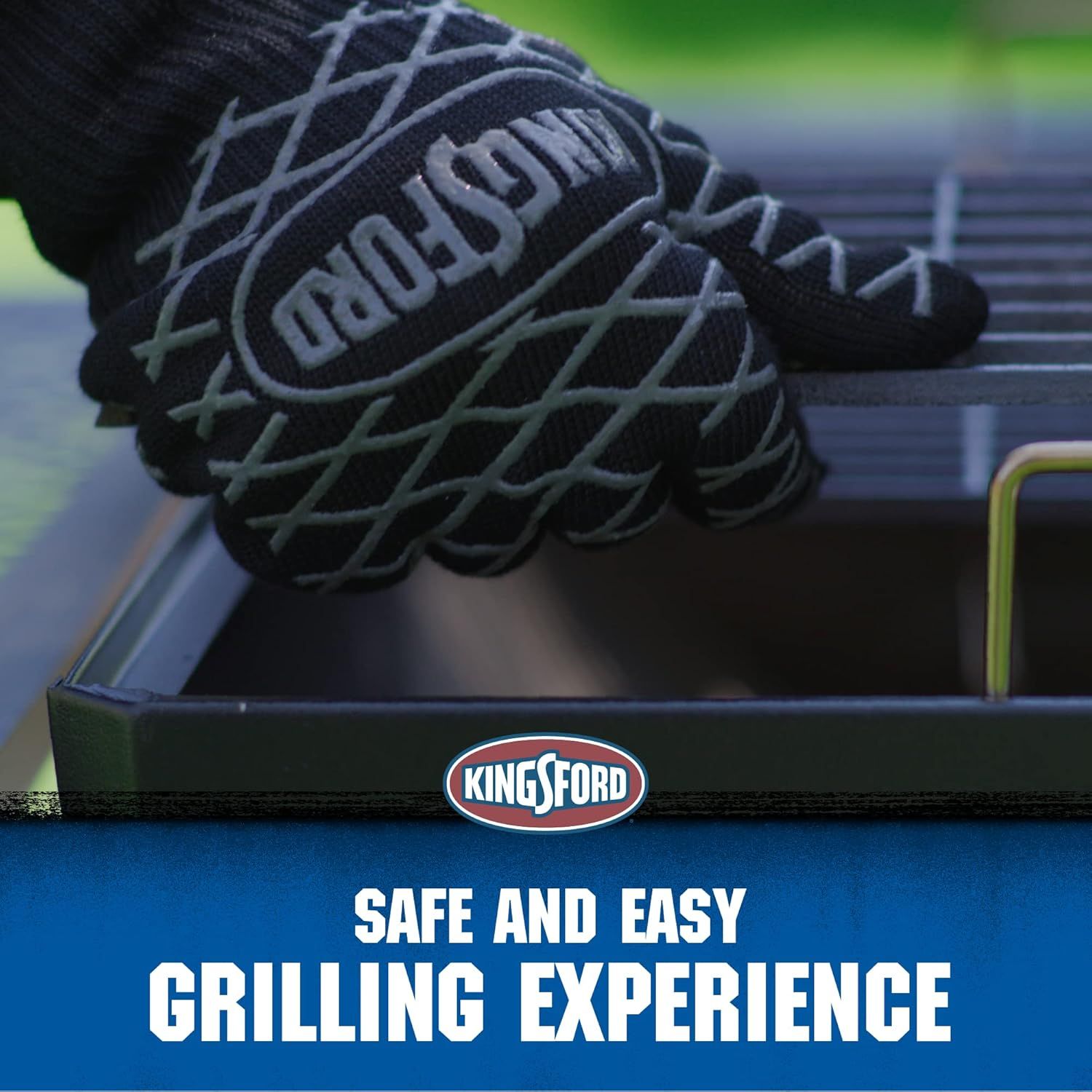 Communicates that the product provides a safe and easy grilling experience through its specialized grip design, reassuring customers about safety and ease of use.