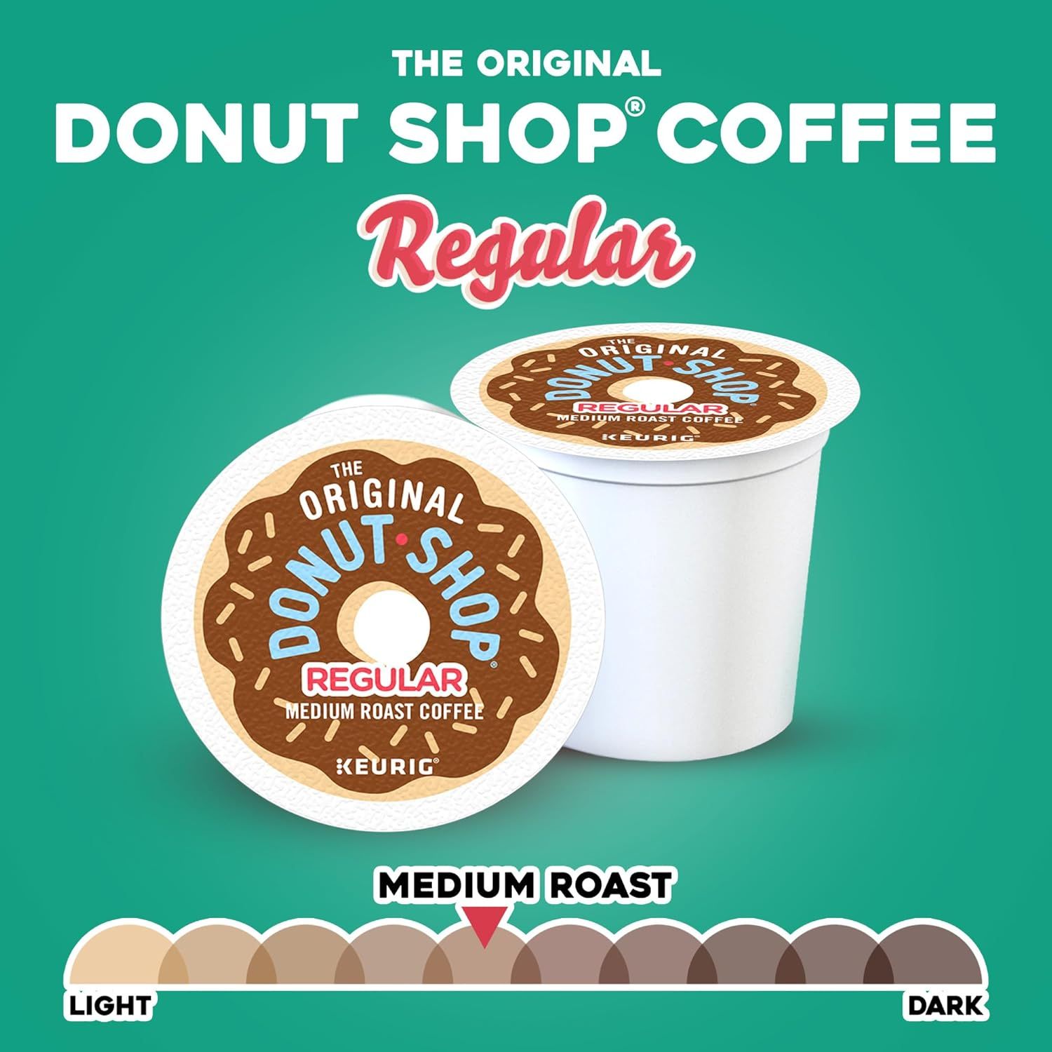 Communicates that this is a medium roast coffee product to help shoppers understand the roast level and flavor profile they can expect.