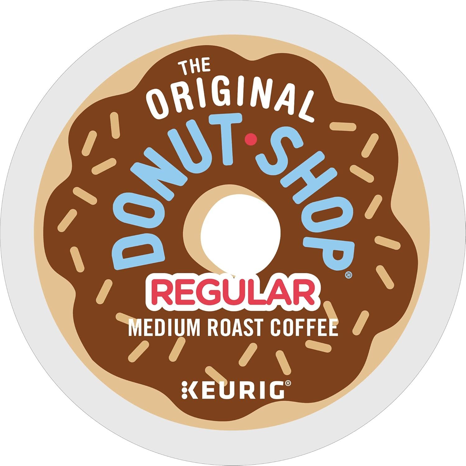 Emphasizes the Donut Shop brand identity and product name to build brand recognition and trust with shoppers looking for Keurig coffee pods.