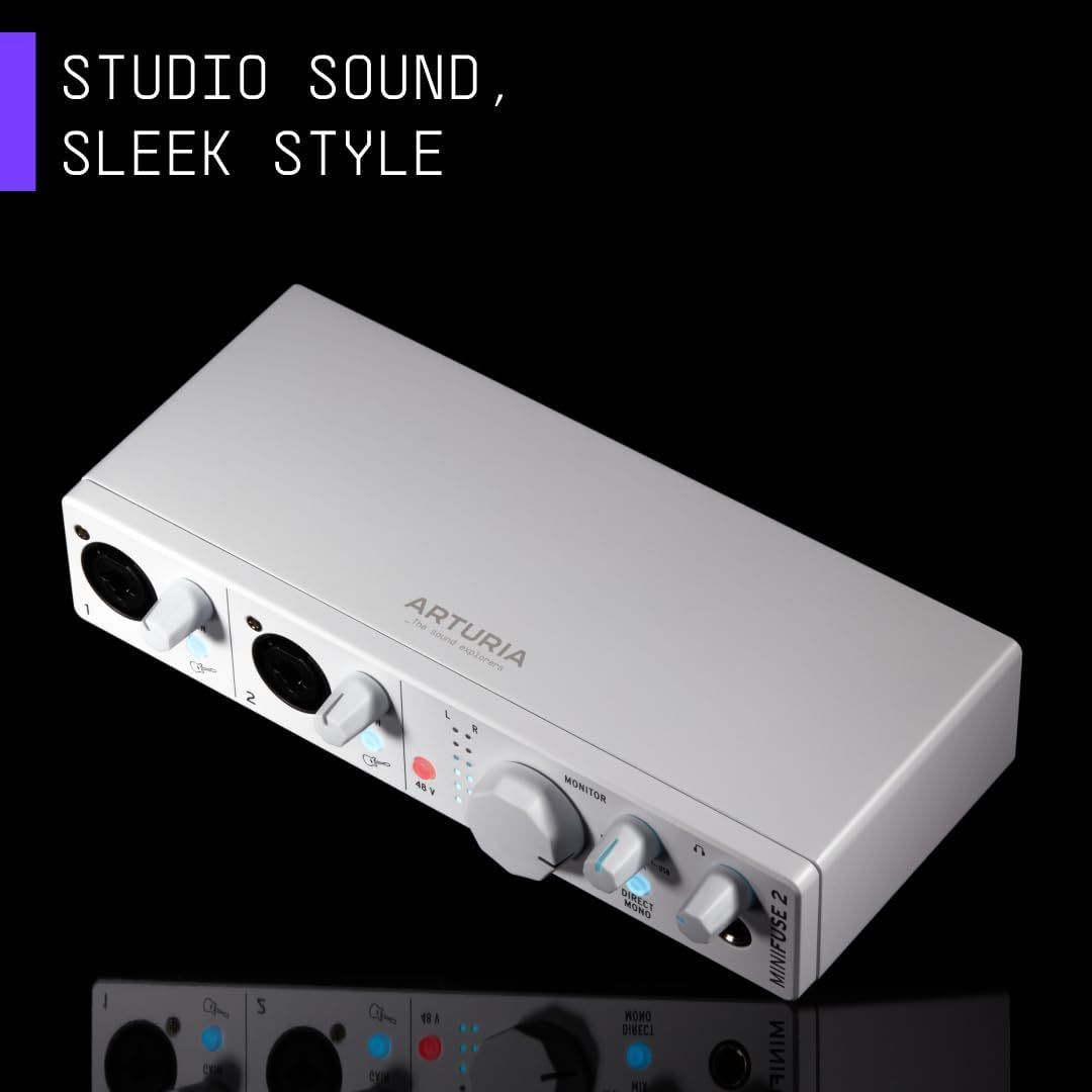 Highlights the product's sleek, modern aesthetic and studio-quality design to appeal to shoppers looking for professional-grade audio equipment with premium styling.
