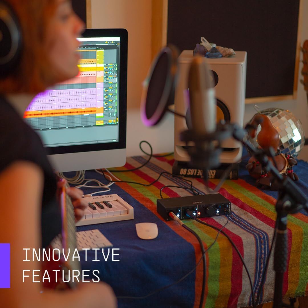 Shows the product being used in a real-world music production environment to help shoppers visualize how it fits into their creative workflow.