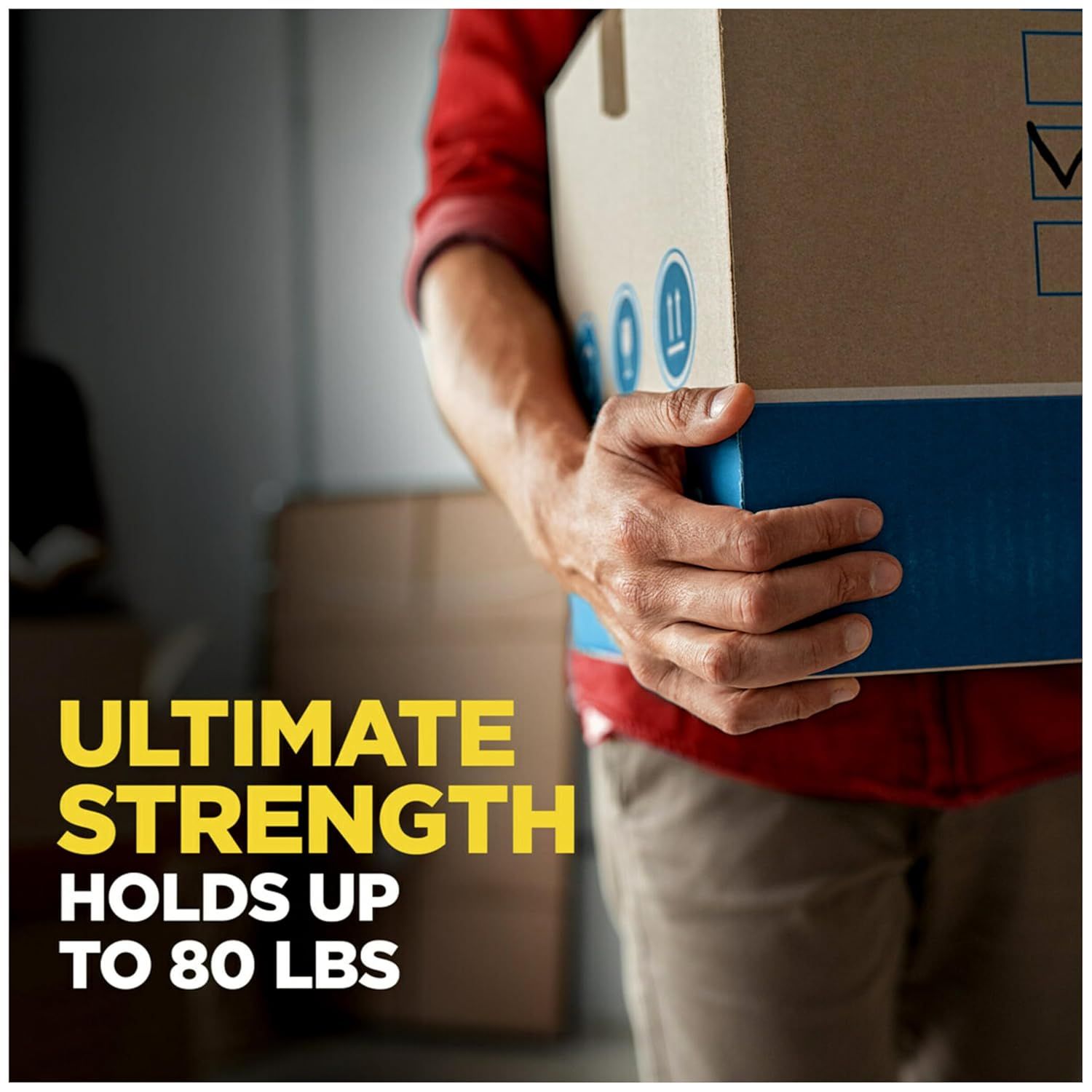 Communicates the product's strength and durability by highlighting its ability to hold up to 80 lbs, reassuring shoppers of its robust performance. Emphasizes the product's ultimate strength as a…