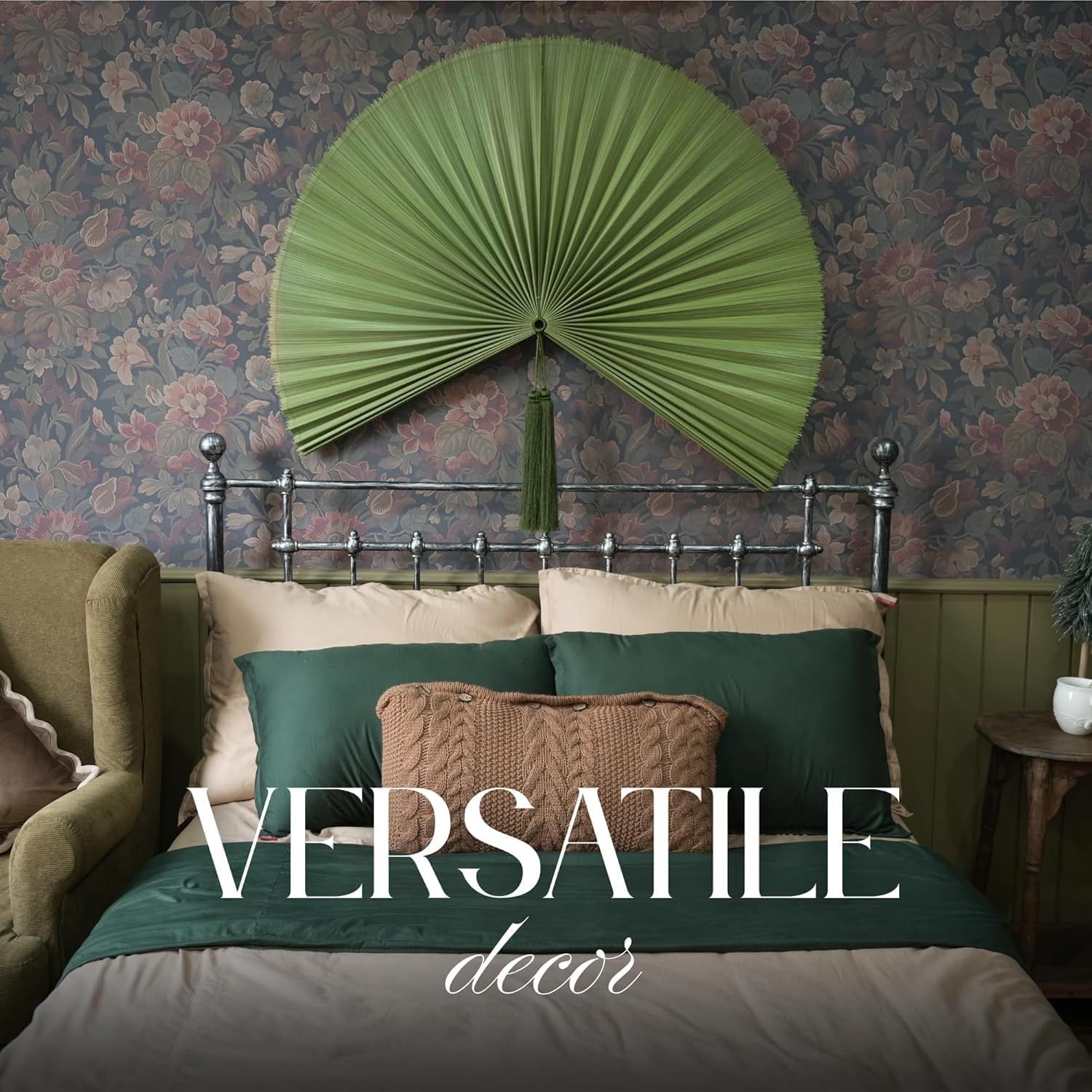 Demonstrates the product can be used as decorative wall art in a bedroom setting, showcasing its versatility as home decor. Highlights the product as a versatile decorative piece that enhances…