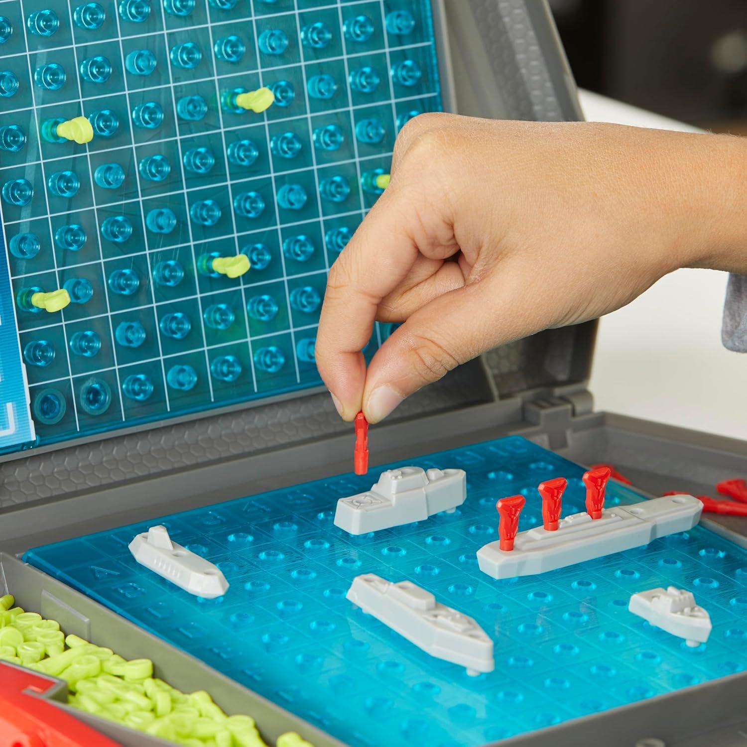 Demonstrates how to play the game by showing the hand placement and game board setup, helping shoppers understand the gameplay mechanics and ease of use. Highlights the interactive, hands-on nature…