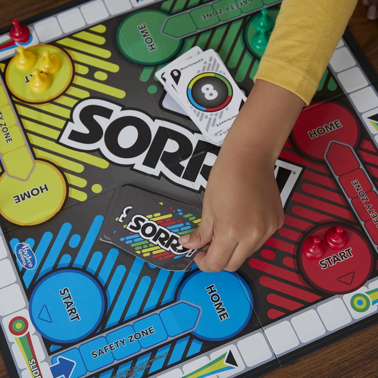 Shows the product being actively used in a real-world setting to help shoppers visualize the game experience and engagement.