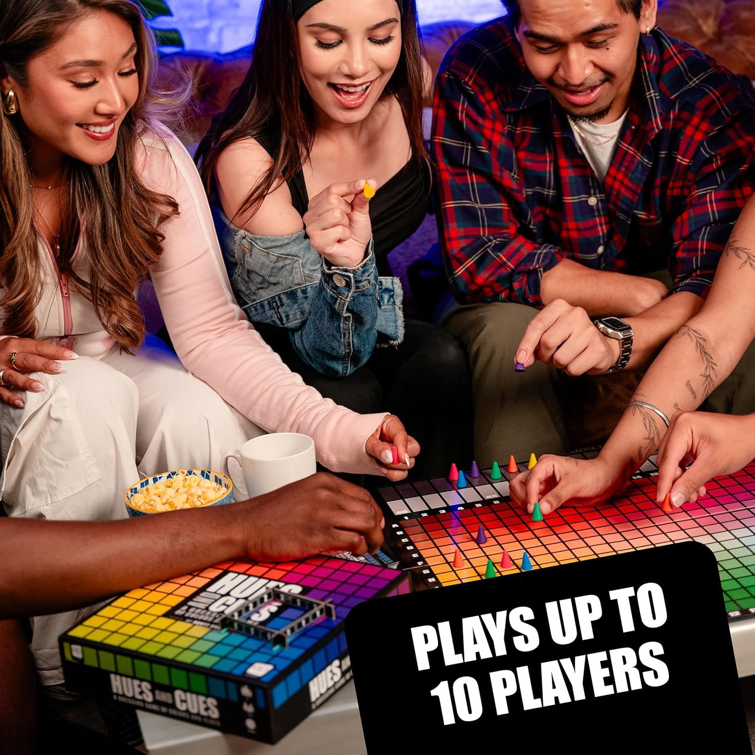 Communicates that the game supports up to 10 players, emphasizing its social and group entertainment value.