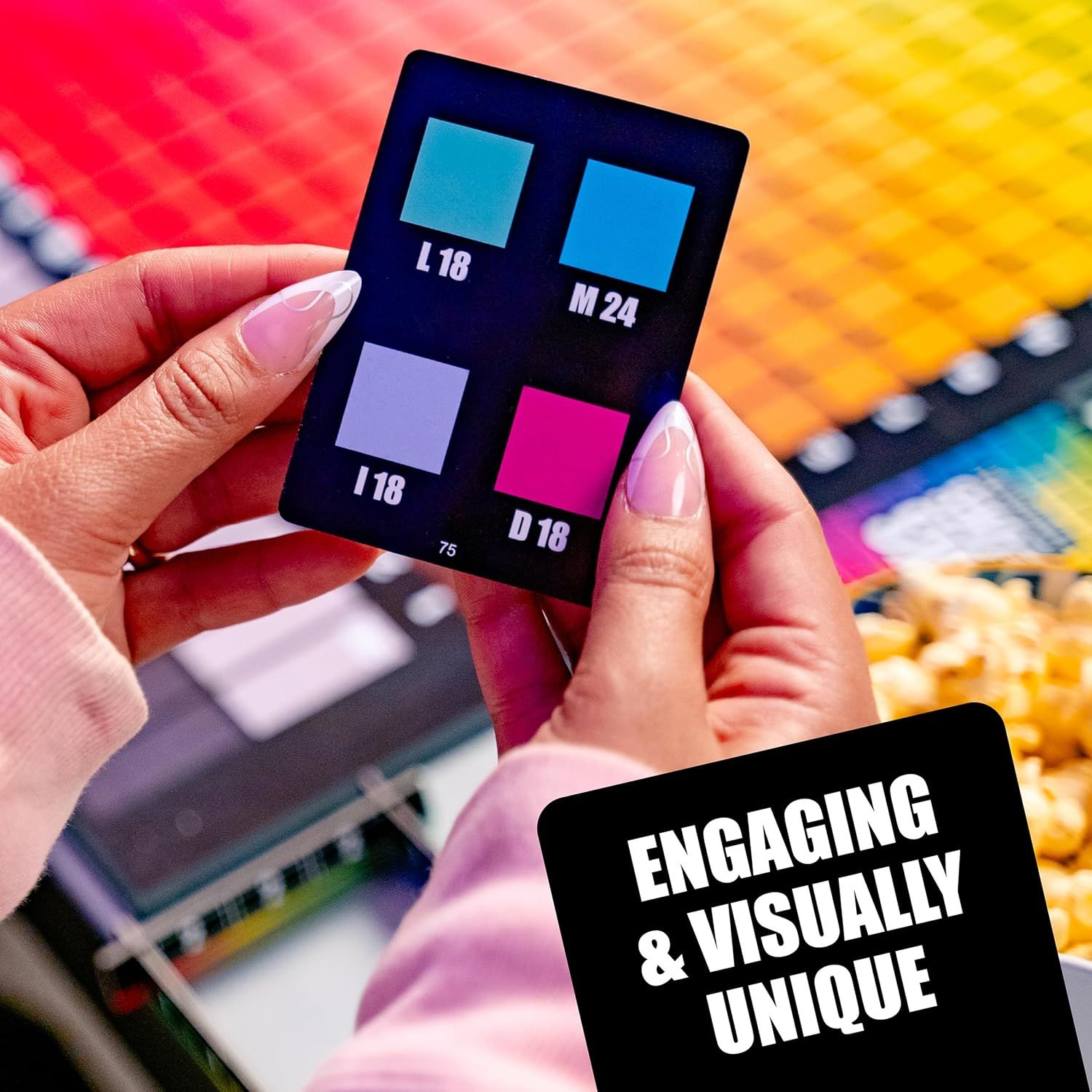 Communicates that the product offers a visually engaging and unique experience, likely emphasizing vibrant color accuracy or creative design appeal.