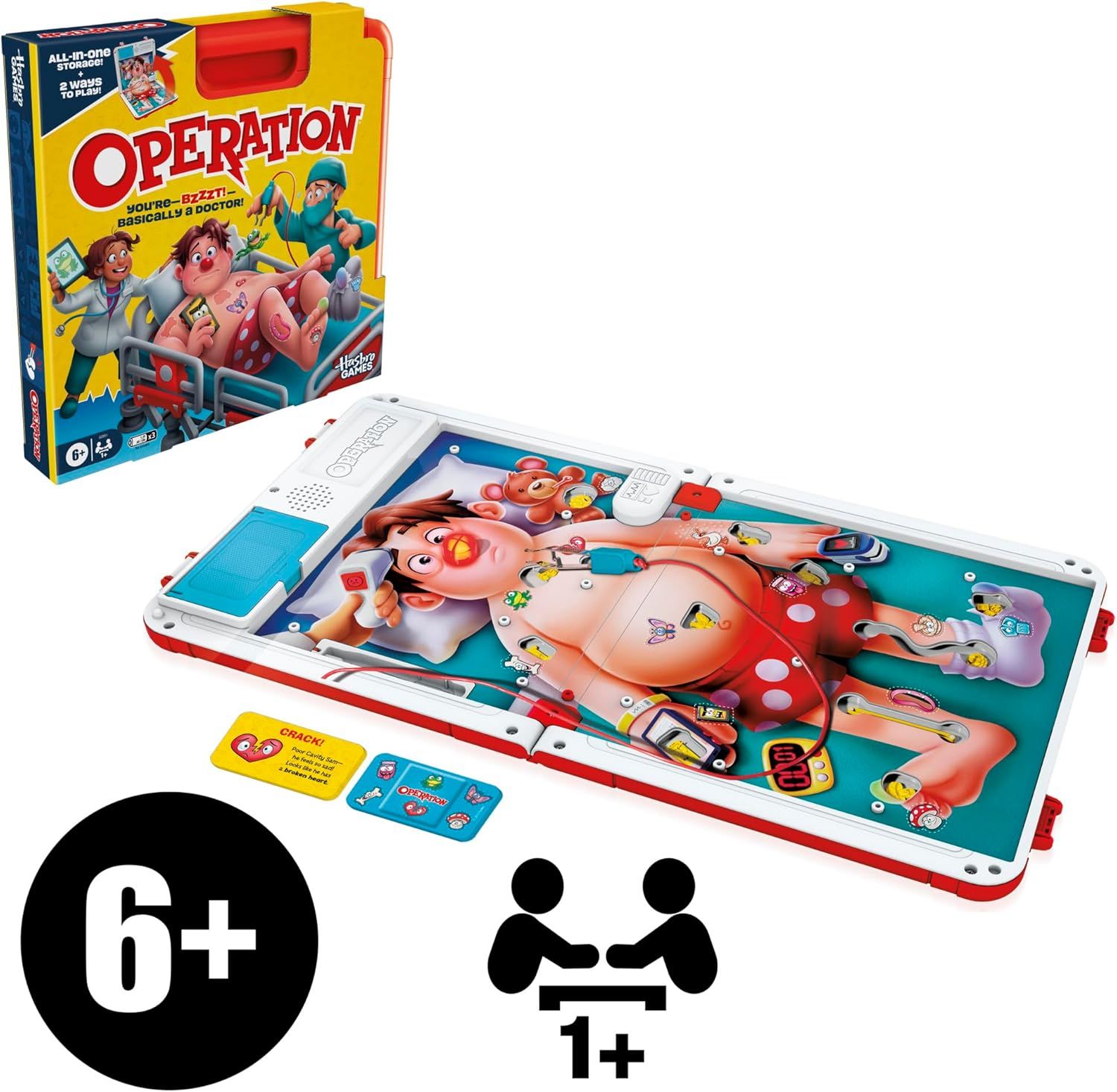 Shows everything included in the box to help shoppers understand the full contents of the game package and what they will receive upon purchase.