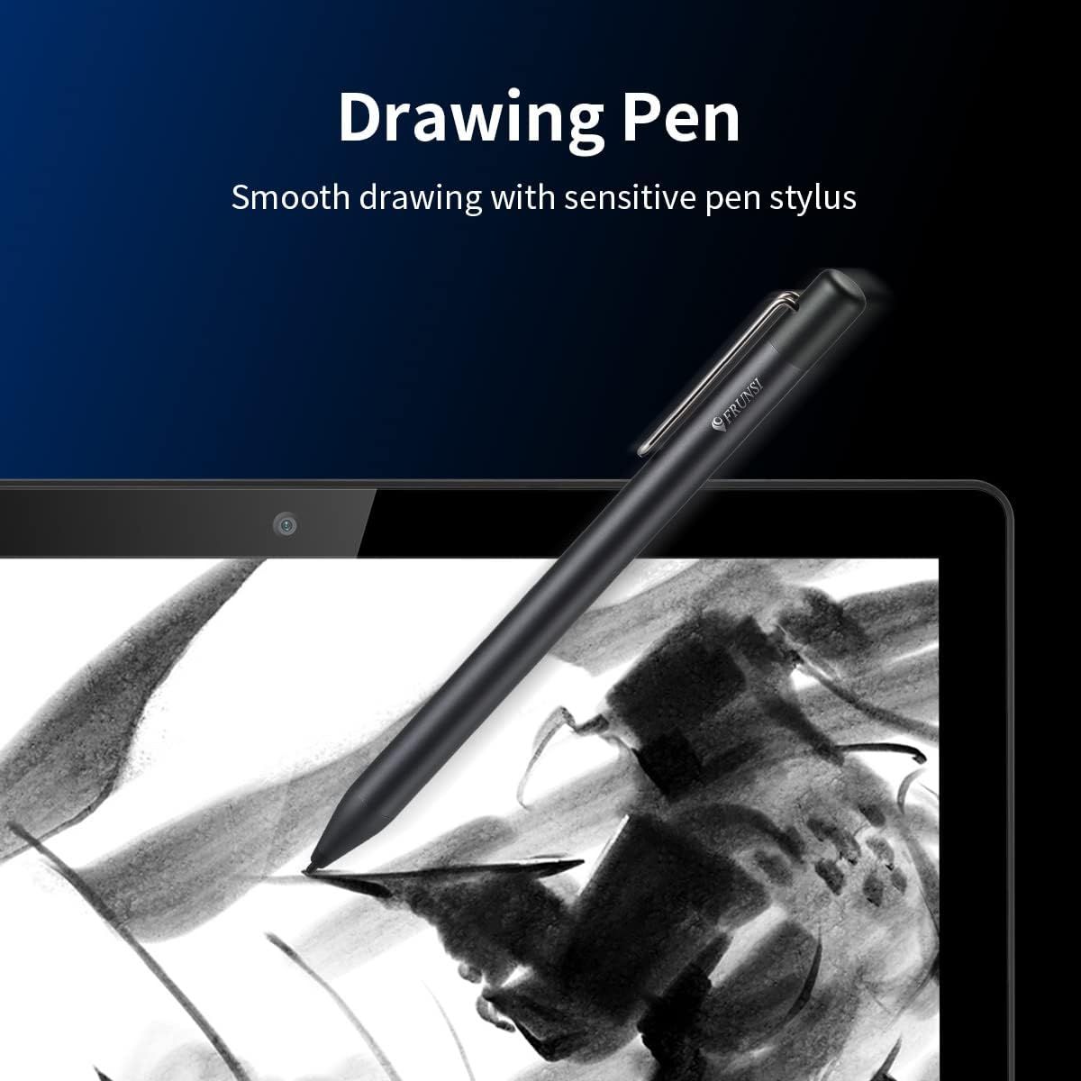 Highlights the stylus pen's sensitive tip and smooth drawing capability, reassuring shoppers that it delivers precision and a natural drawing experience on tablets.