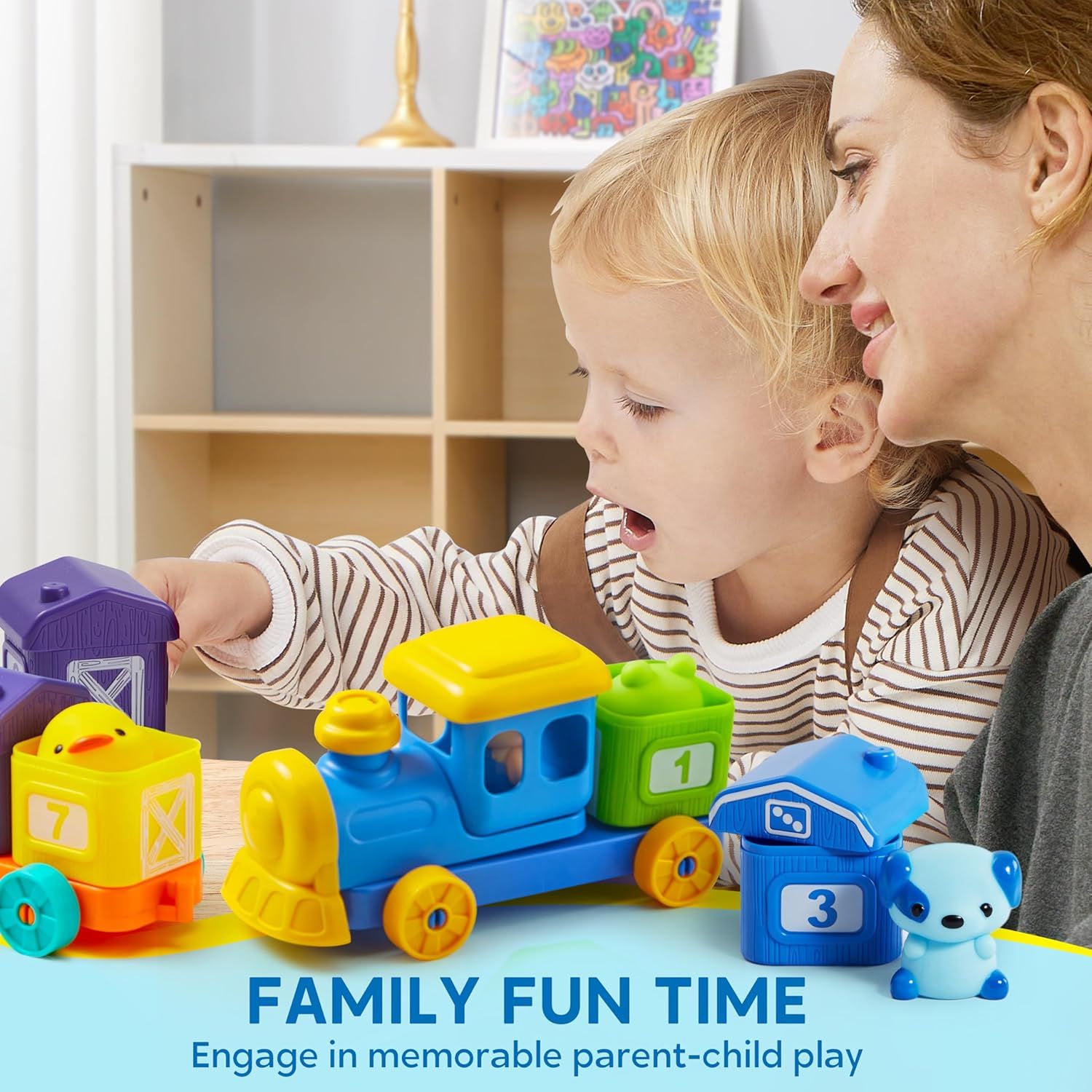 Demonstrates the product in a real-world family play setting to show how it facilitates meaningful parent-child interaction and engagement.