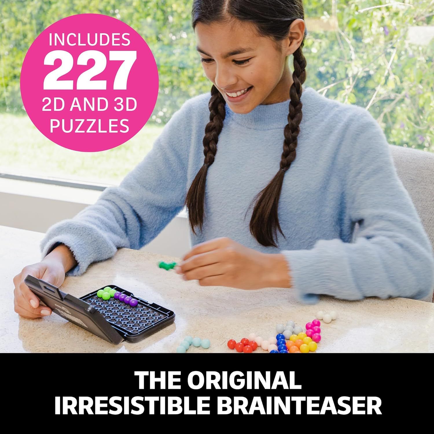 Communicates the extensive content included with the product to demonstrate value and variety, reassuring shoppers they're getting a comprehensive puzzle game set. Highlights the product's brand…