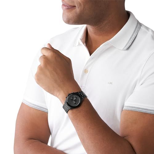 Shows the product (watch) being worn in a real-world lifestyle setting to help shoppers visualize how it looks when worn.