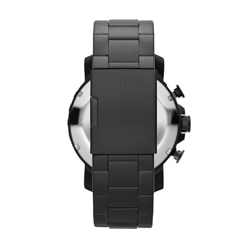 Provides a clean, catalog-style view of the watch from the back to show the band design, clasp, and overall construction without distractions.