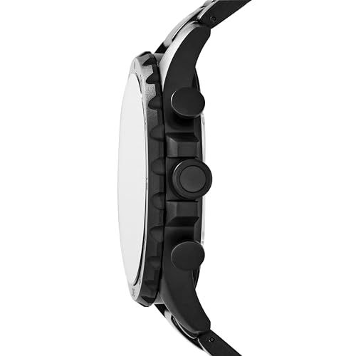Provides a clean, catalog-style side profile view of the watch to show its thickness, crown, buttons, and overall case design without distractions.