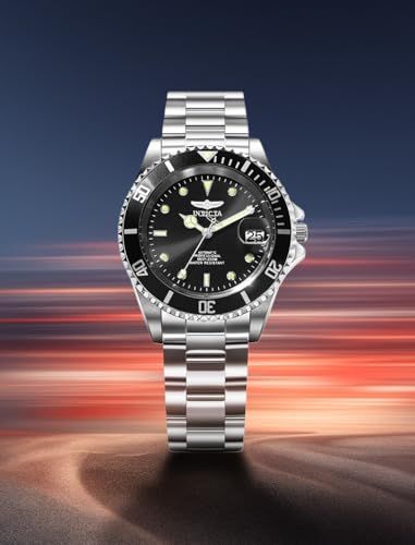 Showcases the watch in an aspirational lifestyle setting with a dramatic sunset backdrop to convey premium quality and desirability.