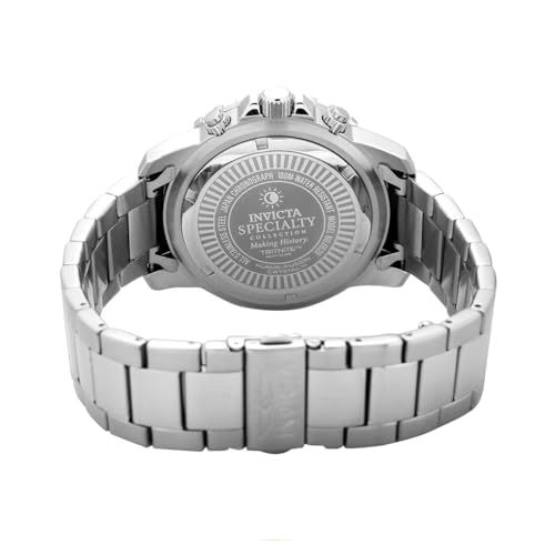 Provides a clean, catalog-style view of the watch from the back, showing the metal bracelet and case back details without any distractions.