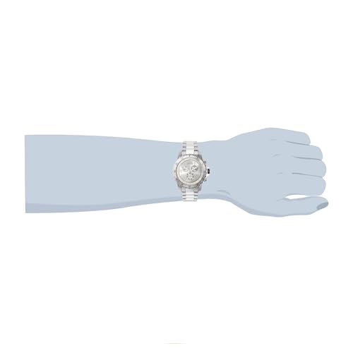 Demonstrates how the watch looks and fits when worn on a wrist, helping shoppers visualize the size and proportions of the product on their own wrist.