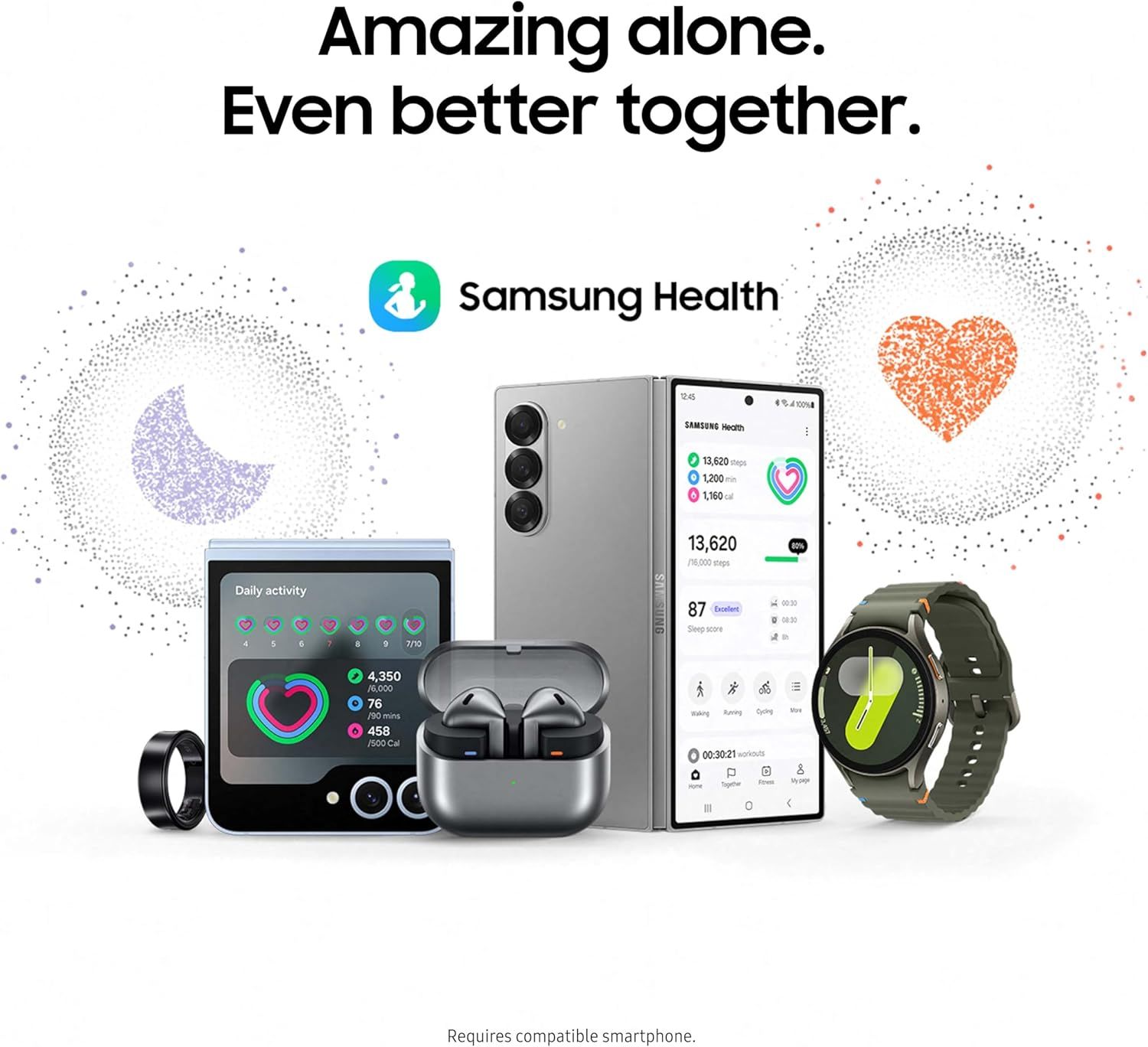 Showcases Samsung's connected health ecosystem and product lineup, emphasizing how multiple Samsung devices work together through Samsung Health to deliver a comprehensive wellness experience.