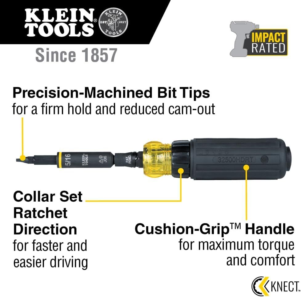 Breaks down the key physical components and design features of the screwdriver to help shoppers understand the product's construction and functional parts.