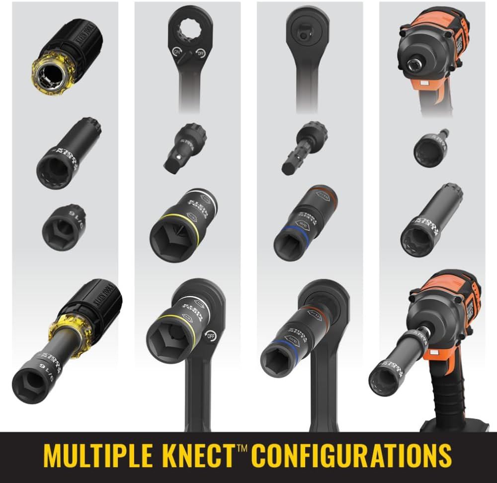 Showcases the brand's product lineup and various configuration options available, helping shoppers understand the range of socket and attachment options they can choose from.