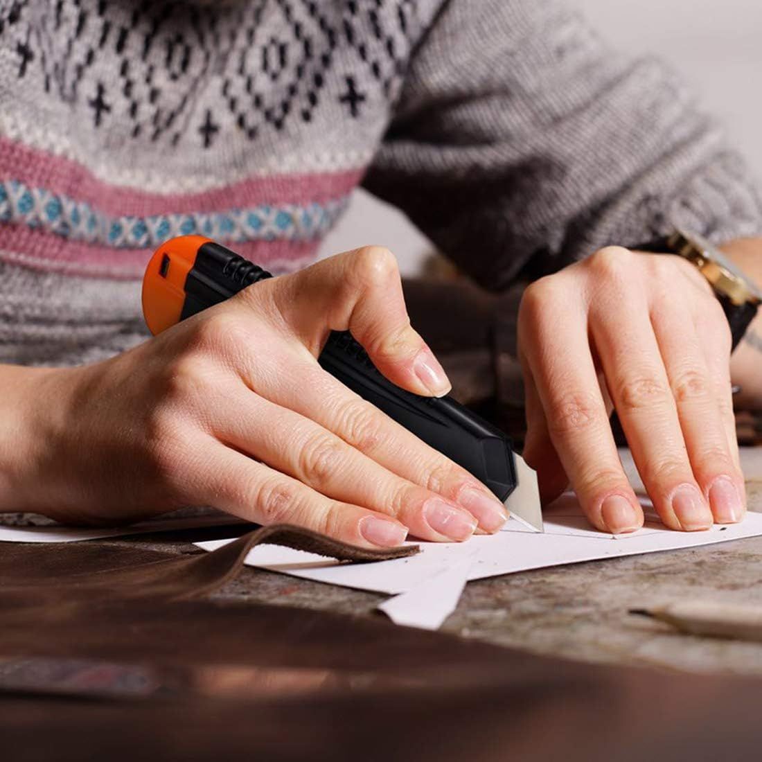 Demonstrates the product in a real-world crafting scenario to help shoppers visualize how they would use the tool in their own creative projects.