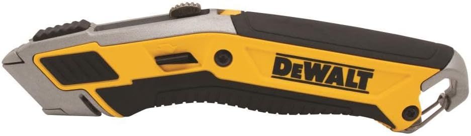Provides a clean, catalog-style view of the DeWalt utility knife on a white background with no text or design elements, allowing shoppers to see the product clearly.