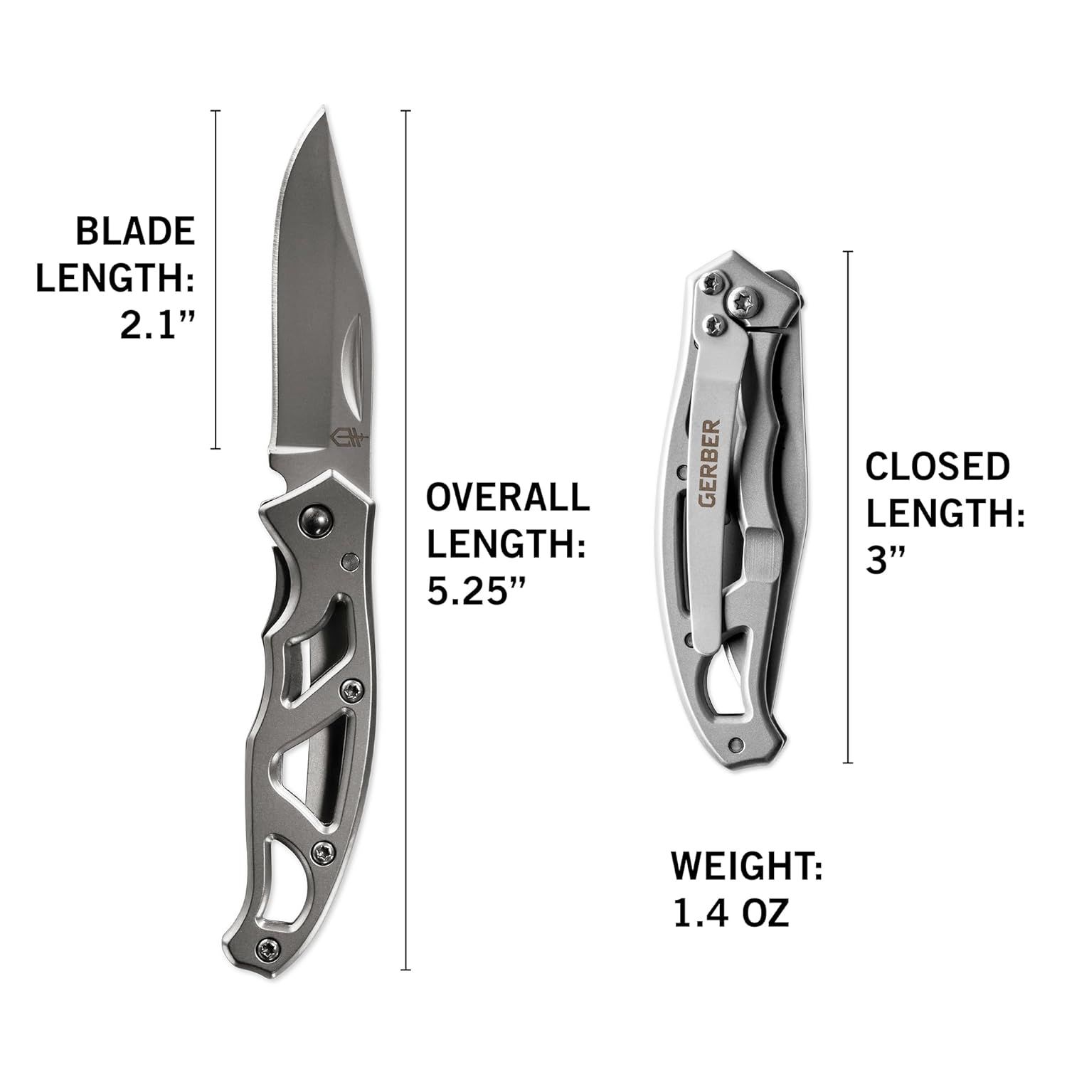 Provides precise dimensional specifications to help shoppers understand the exact physical size and weight of the knife in both open and closed positions.