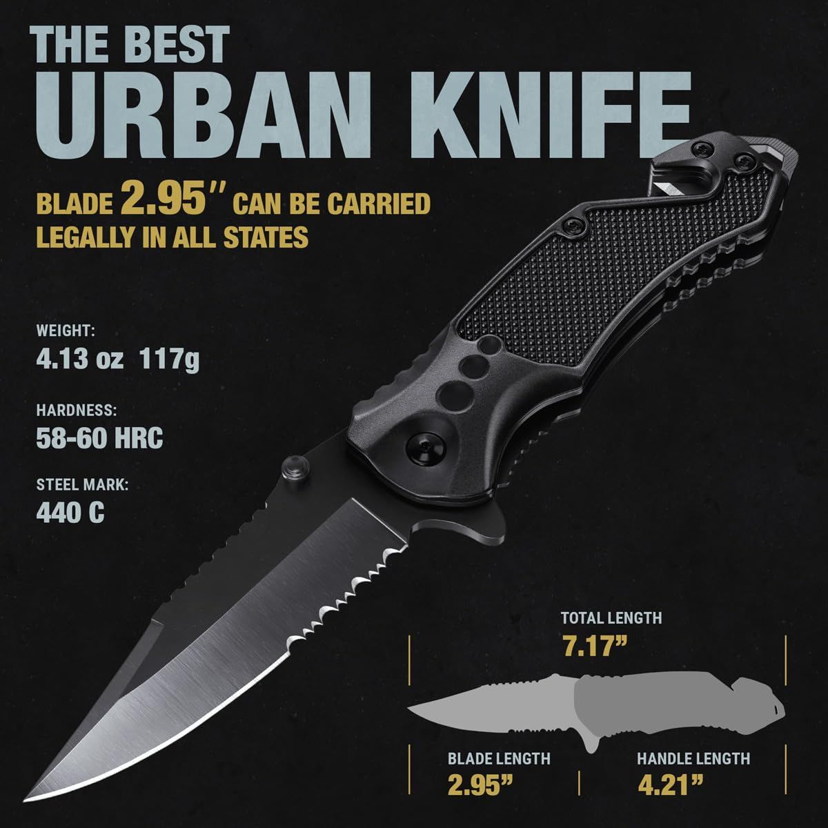 Provides detailed physical dimensions and weight specifications to help shoppers understand the exact size and portability of the knife. Highlights multiple technical specifications and benefits…