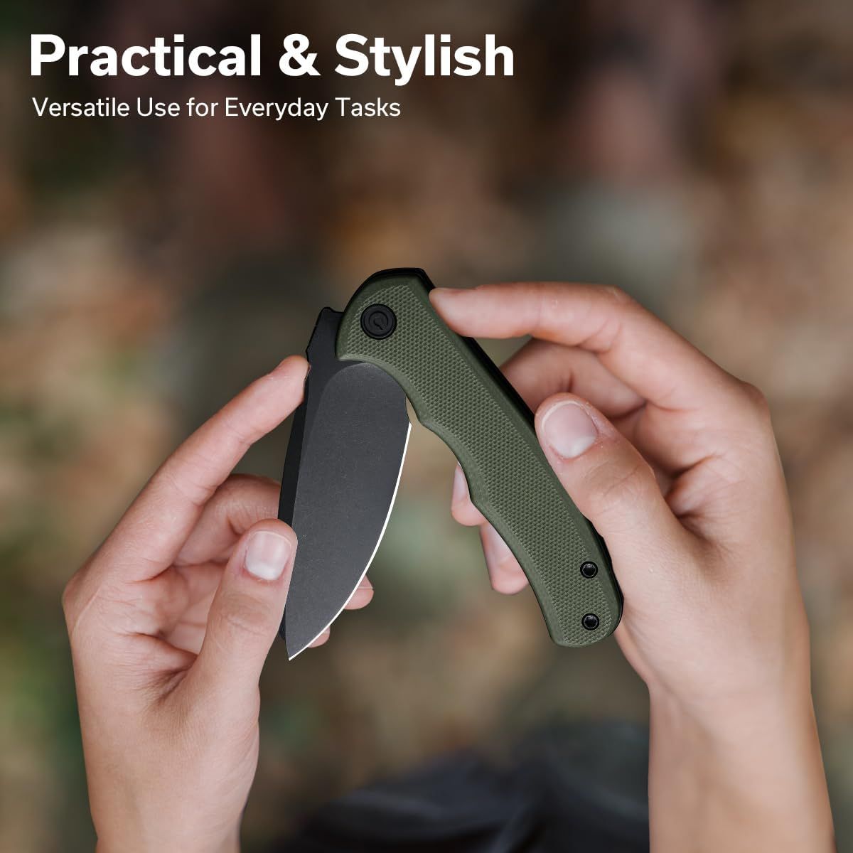 Communicates that the folding knife is both practical and stylish, suitable for everyday tasks, reassuring shoppers of its versatility and aesthetic appeal.