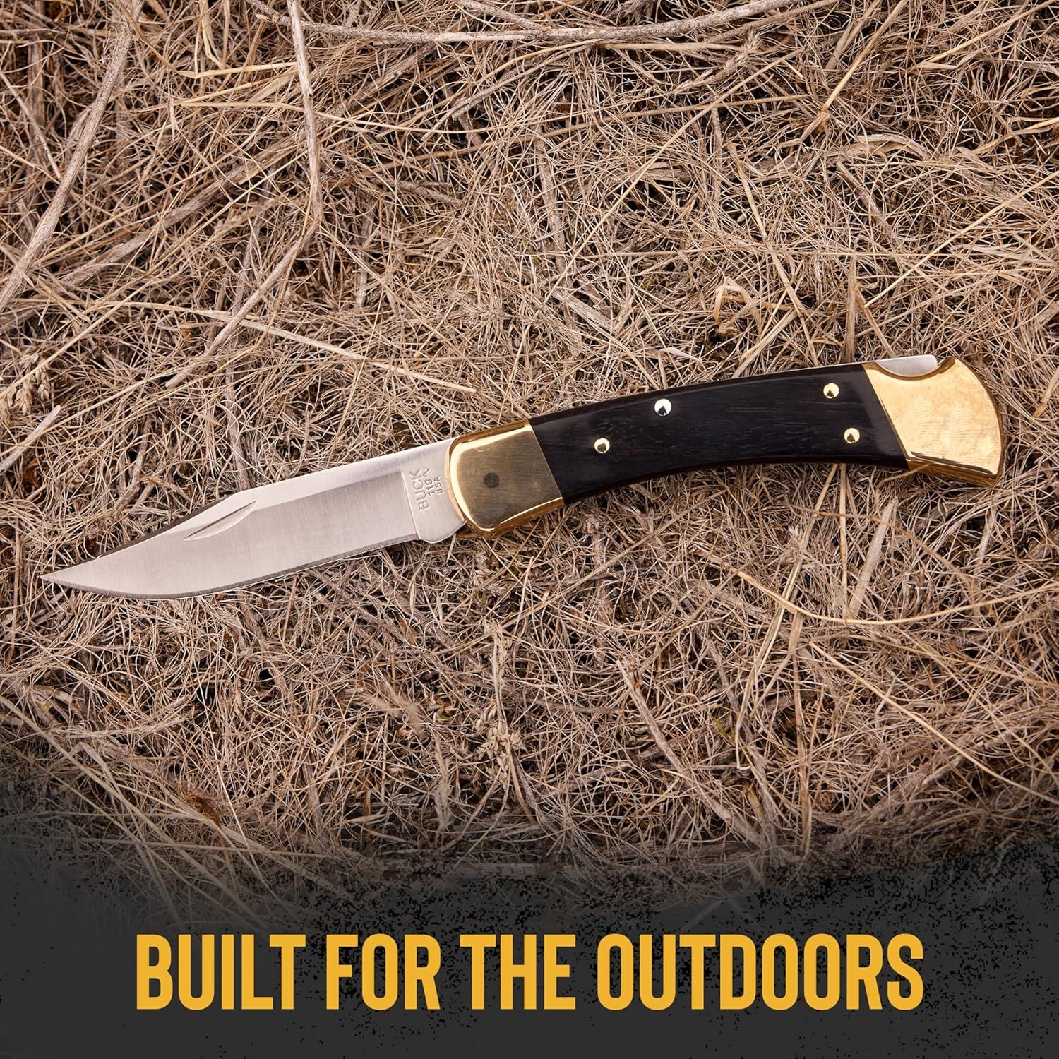 Communicates that the knife is designed and built specifically for outdoor use, reassuring shoppers of its ruggedness and suitability for camping, hiking, and outdoor activities.