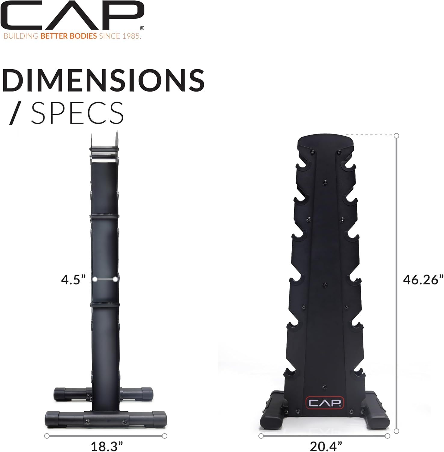 Communicates the exact physical dimensions of the product (width and height) to help shoppers understand the space required and overall size of the equipment.