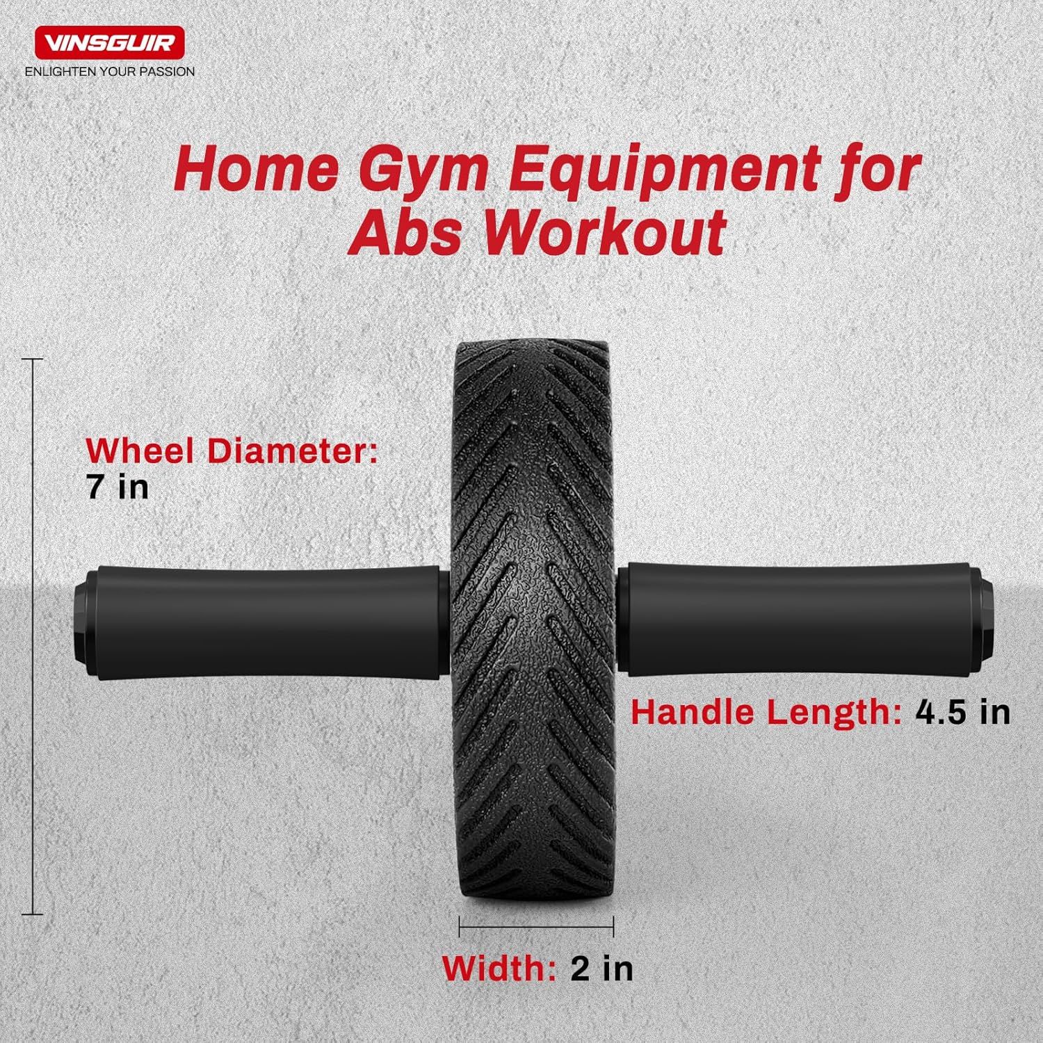Provides exact physical dimensions of the ab roller wheel to help shoppers understand the product's size and ensure it meets their space and usage requirements.