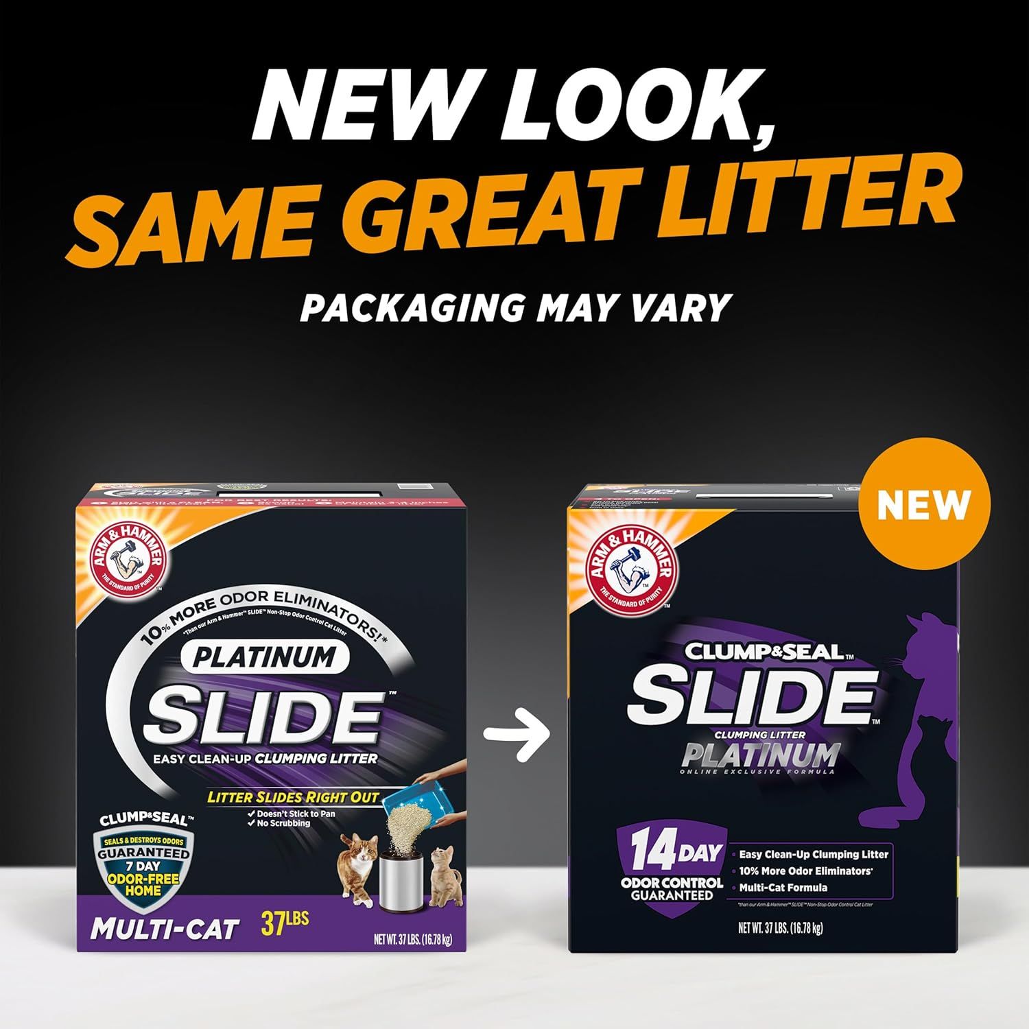Reassures shoppers that despite the new packaging design, the product formula and quality remain the same, reducing confusion during the transition.