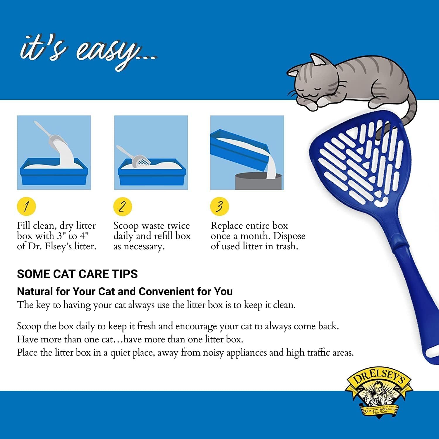 Provides step-by-step instructions on how to set up and maintain the cat litter box, reassuring shoppers that the product is simple to use and care for.