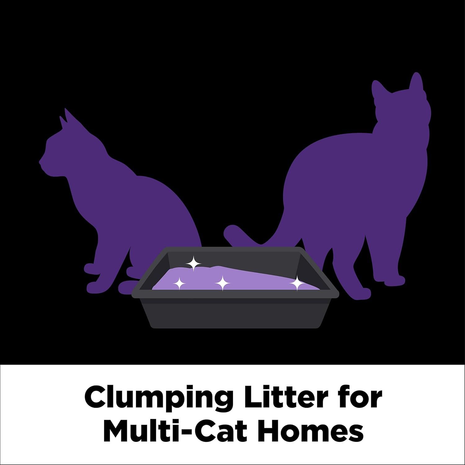 Communicates that this clumping litter is specifically designed for households with multiple cats, reassuring shoppers that the product can handle the demands of more than one pet.