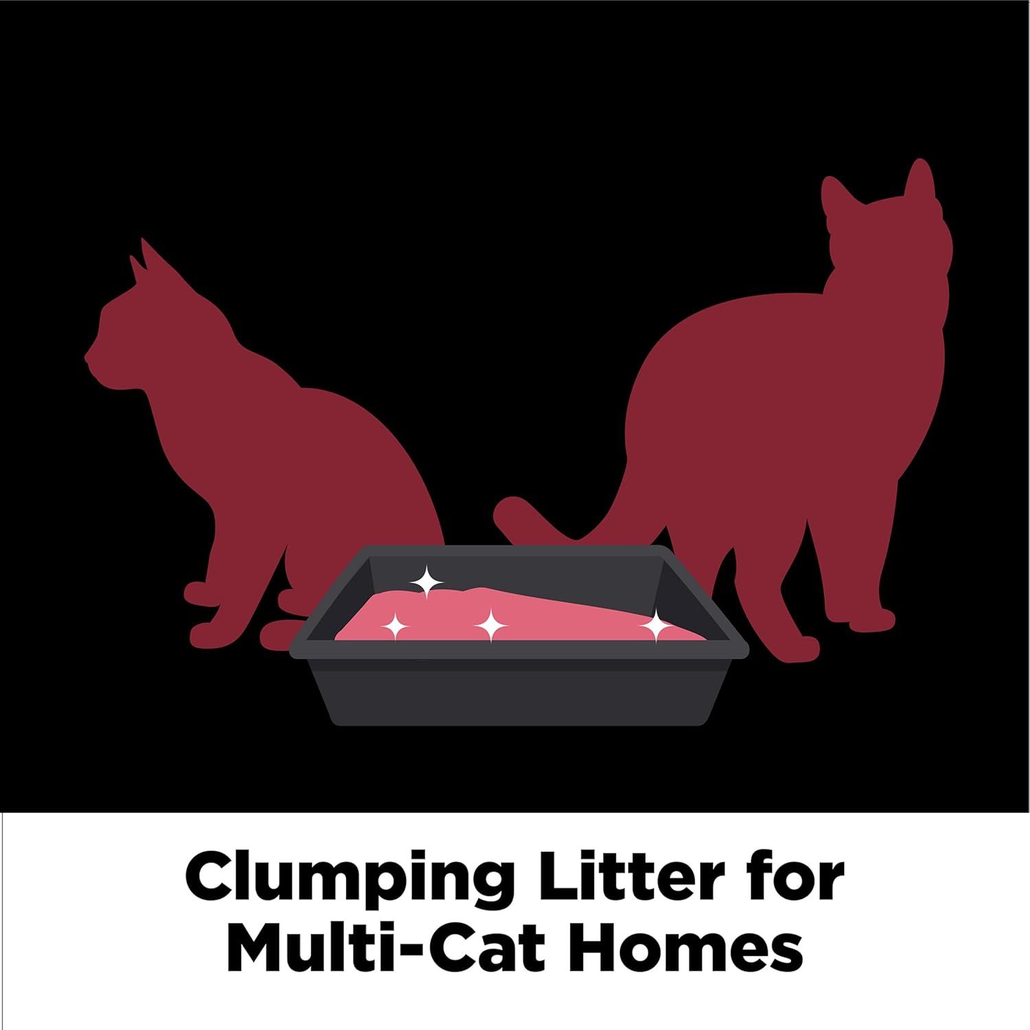 Communicates that this clumping litter is specifically designed for households with multiple cats, reassuring shoppers that it can handle the demands of multi-cat environments.