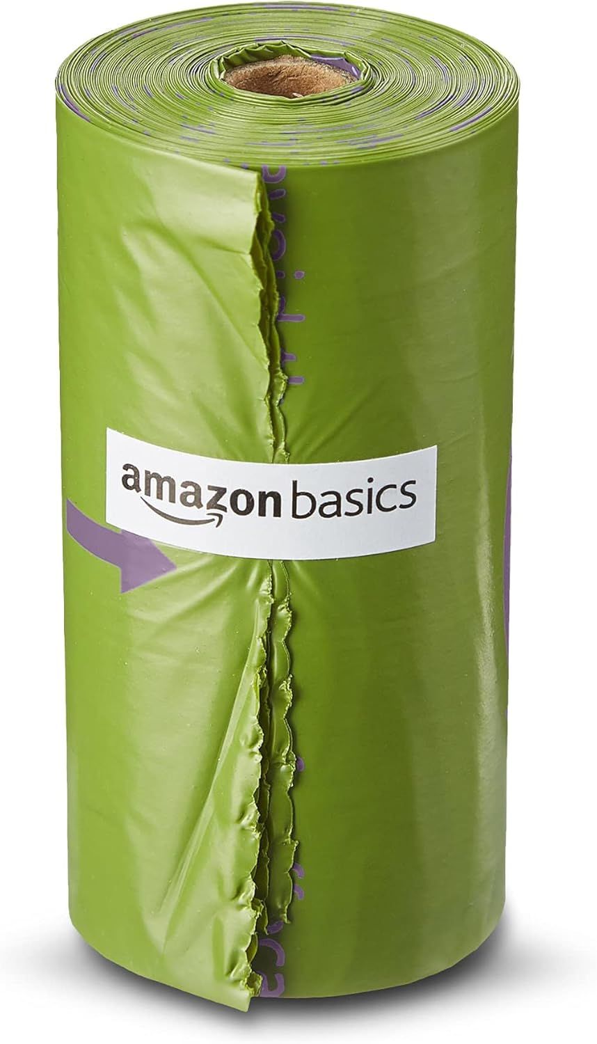 Provides a clean, catalog-style view of the product roll showing its physical appearance and Amazon Basics branding.